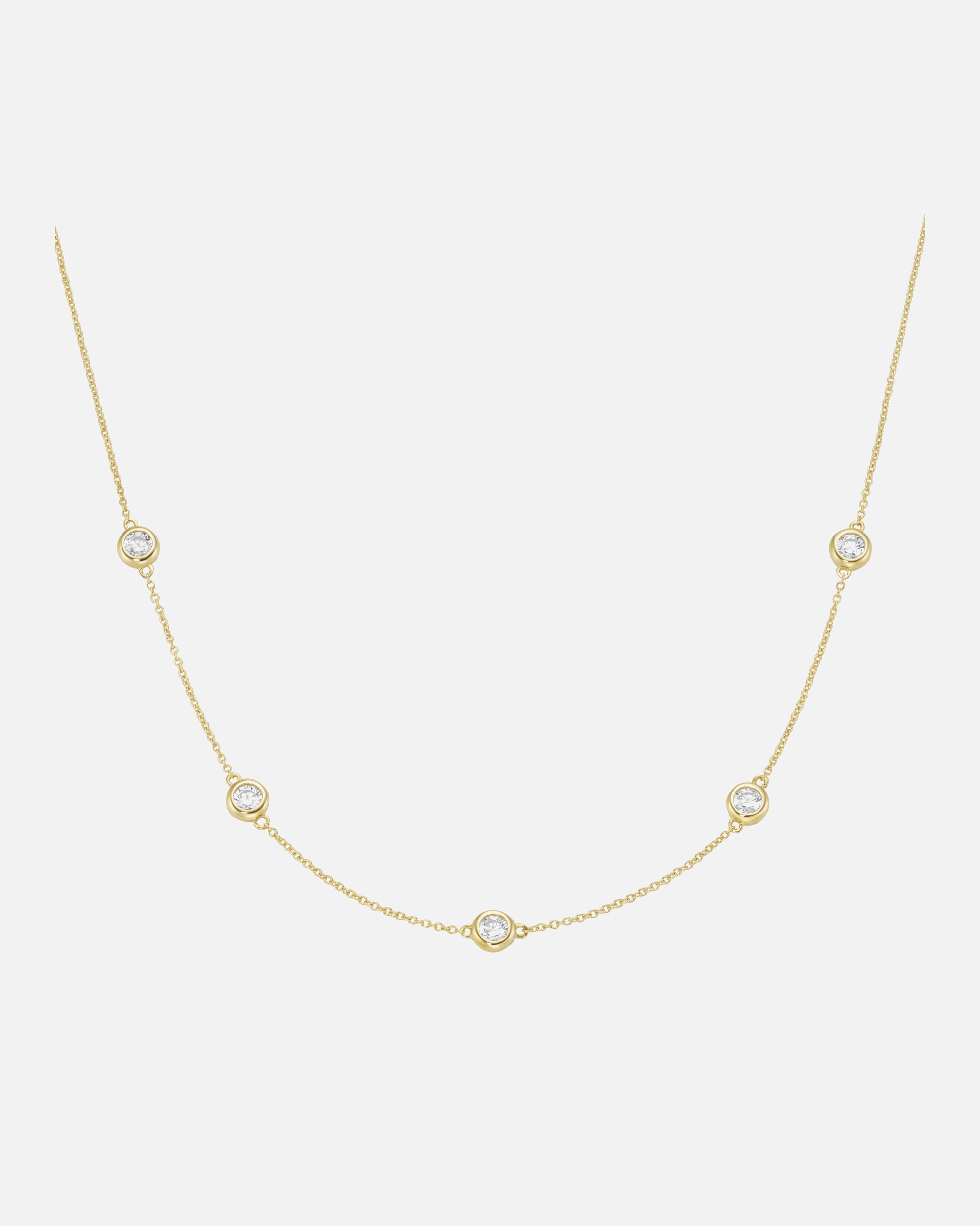 Halskette für Weiblich Luigi Merano Collier Ankerkette mit Zirkonia, Gold 375 45 cm