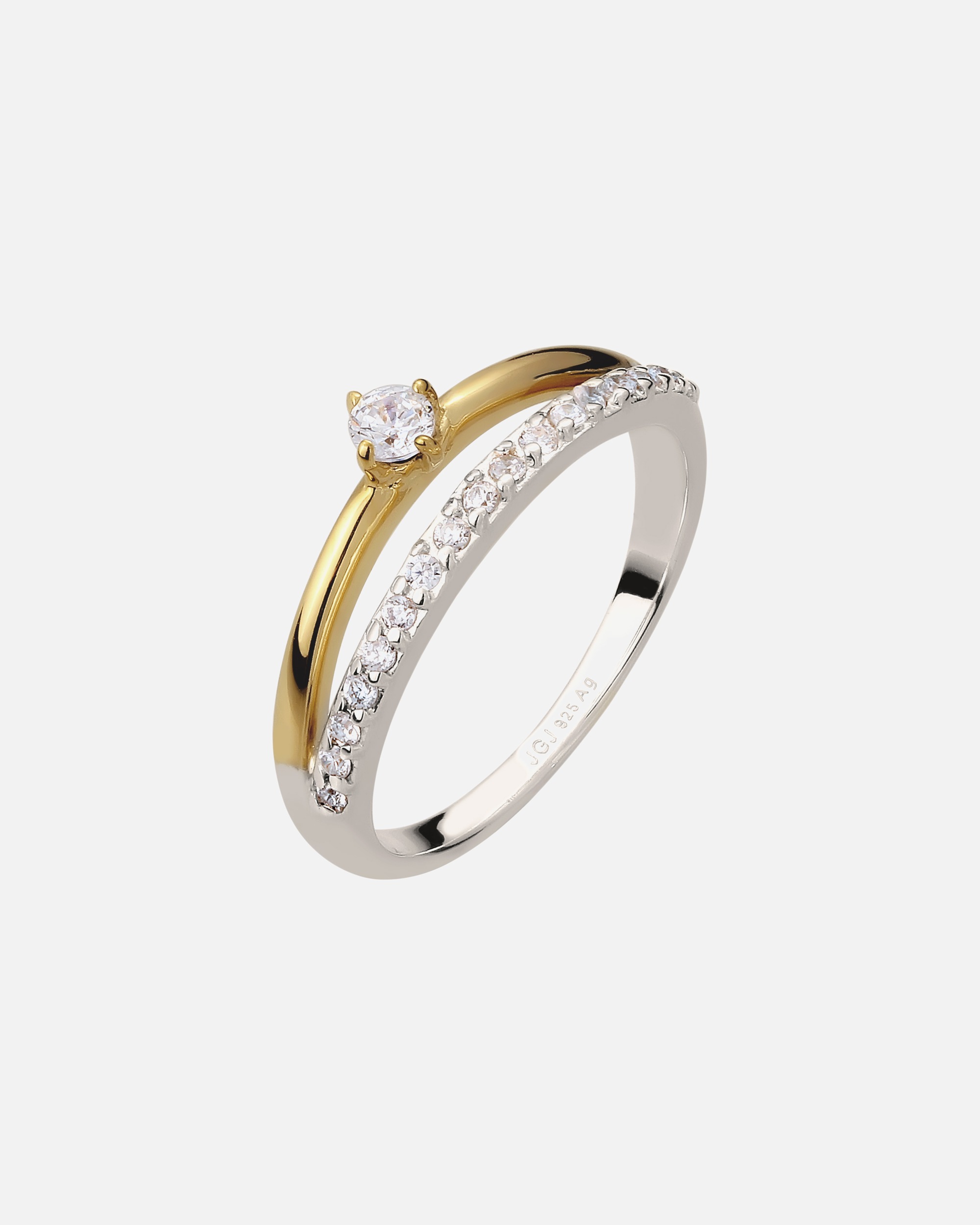 Ring für Weiblich Elli Zirkonia Solitär Verlobung 925 Silber 54