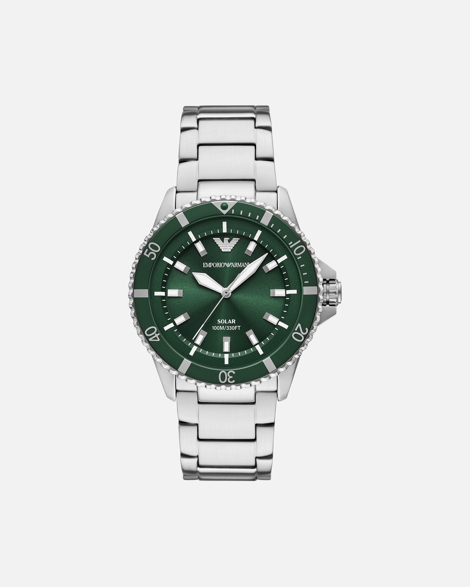 Uhr für Männlich Herrenuhr Edelstahl grün