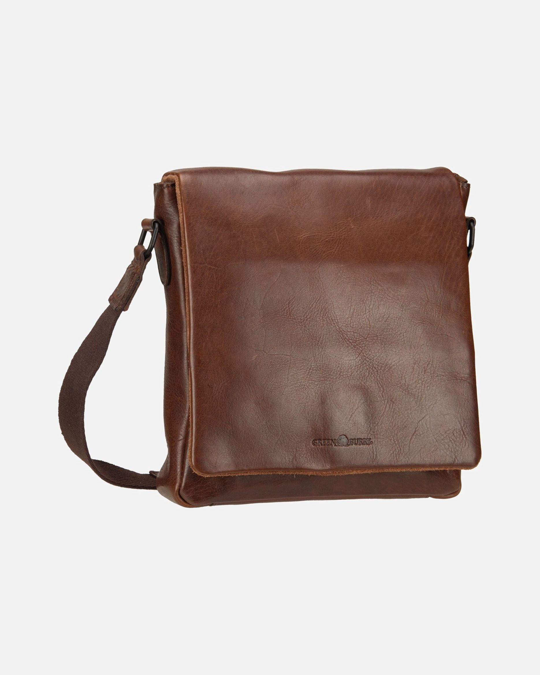 Rucksack für Männlich Greenburry Bodybag Newport Umhänger Medium coffee