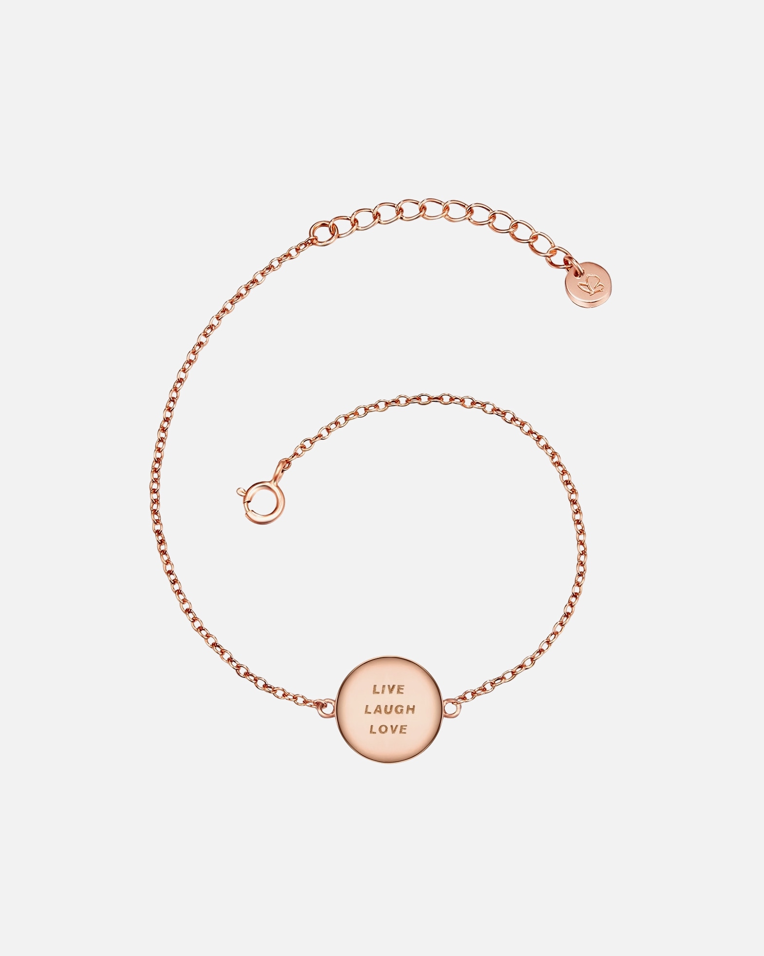 Armband für Weiblich Glanzstücke München Armband Live Laugh Love Sterling Silber in Roségold 1 Stück