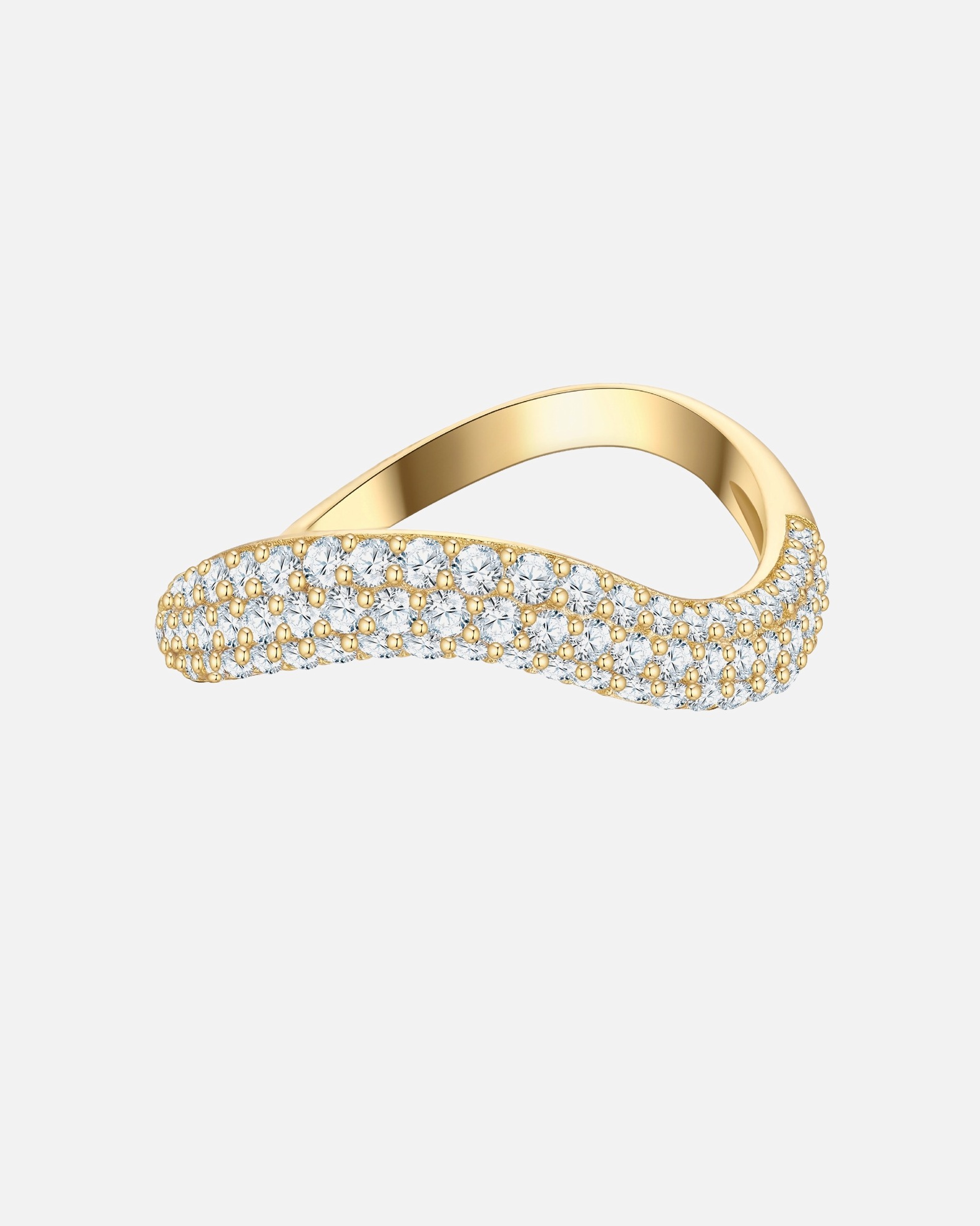 Ring für Weiblich Glanzstücke München Ring aus Sterling Silber in gelbgold mit Zirkonia 48