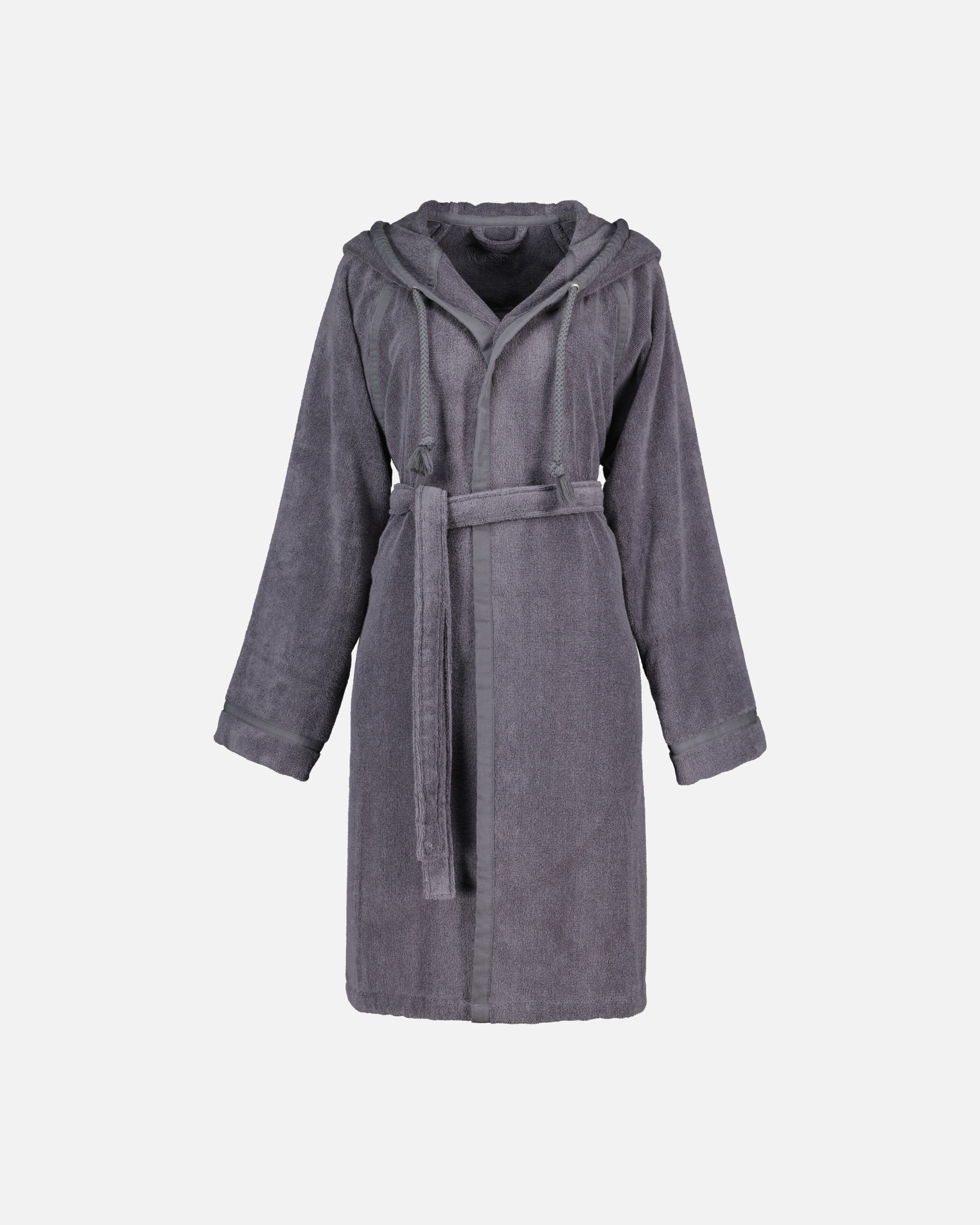 Bademantel für Unisex Vossen Vossen Bademäntel Damen Kurzmantel mit Kapuze Jive graphit - 7660 L