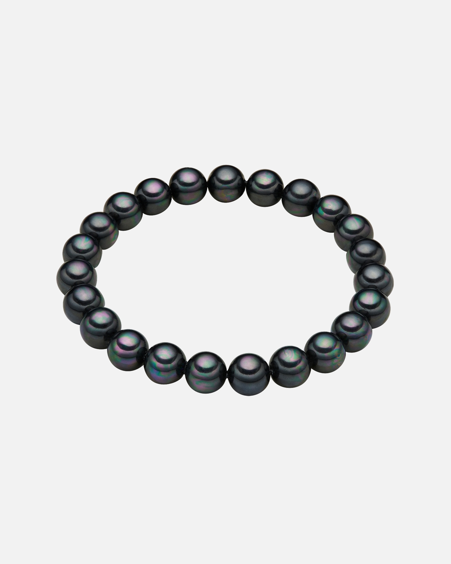 Armband für Weiblich Lulu & Jane Perlen-Armband Muschelkernperle in Anthrazit 1 Stück