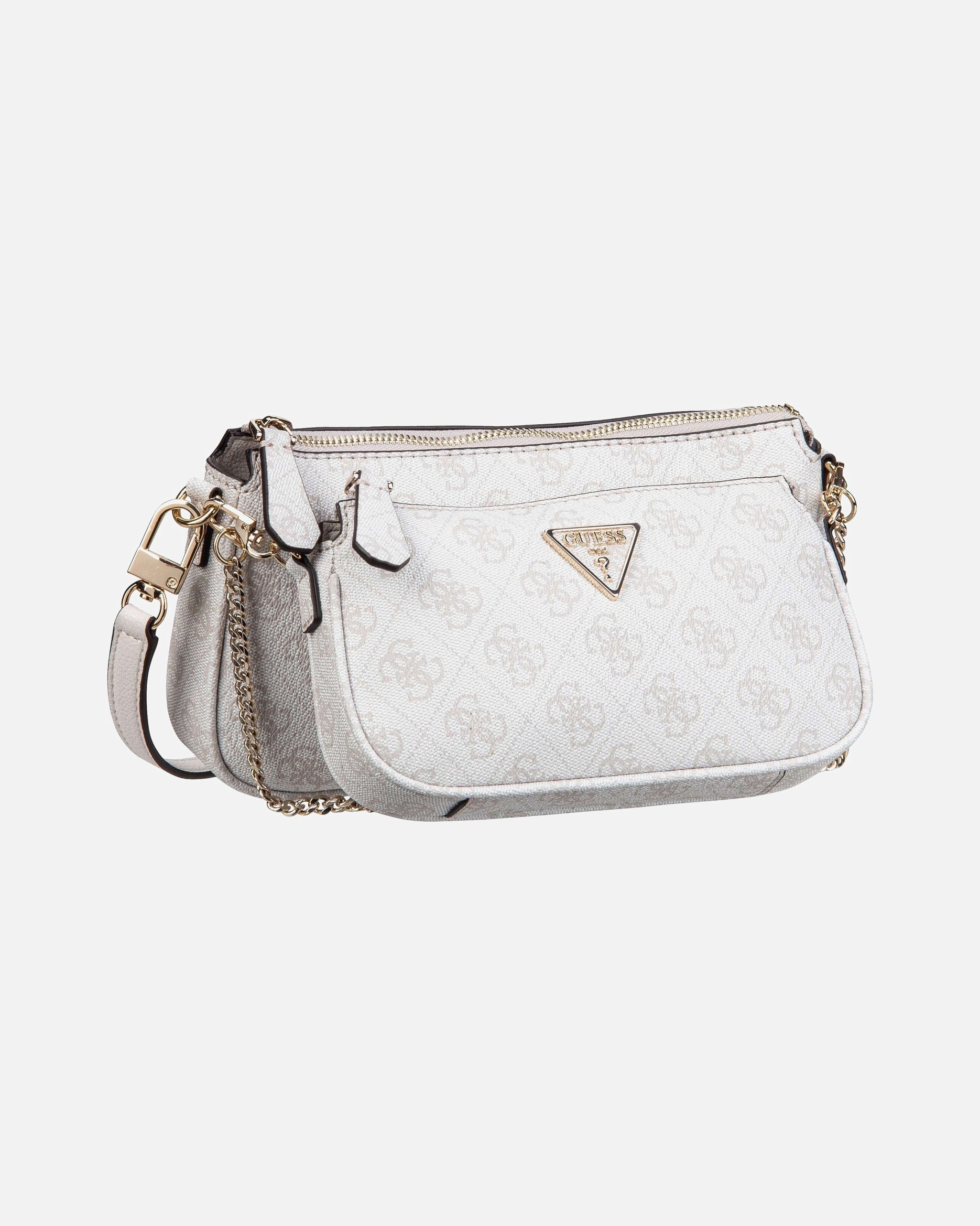 Umhängetasche für Weiblich GUESS Umhängetasche Noelle Double Pouch Bone Logo