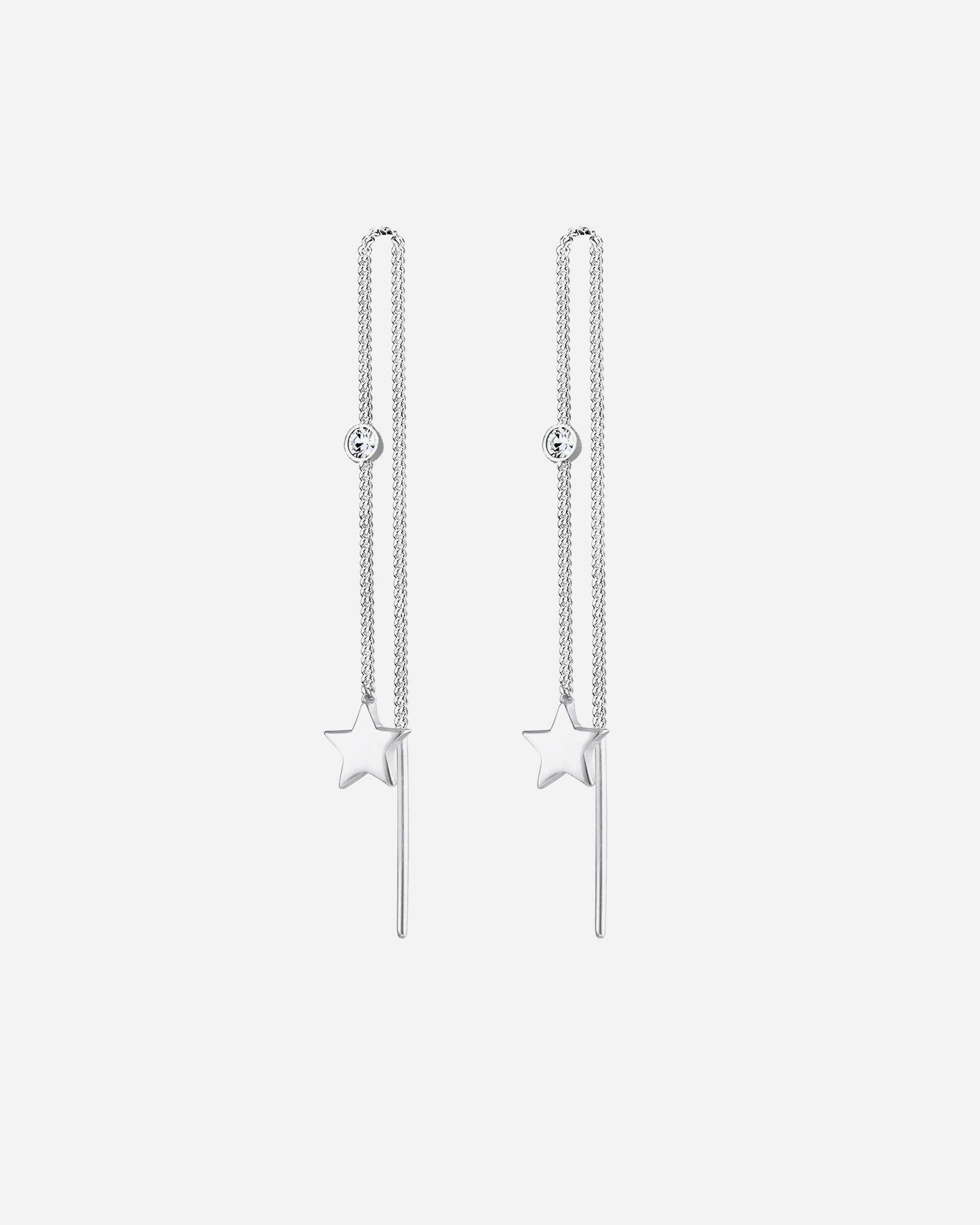 Ohrringe für Weiblich Elli Sterne Durchzieher 925 Silber, mit Kristallen von Swarovski® 1 Stück