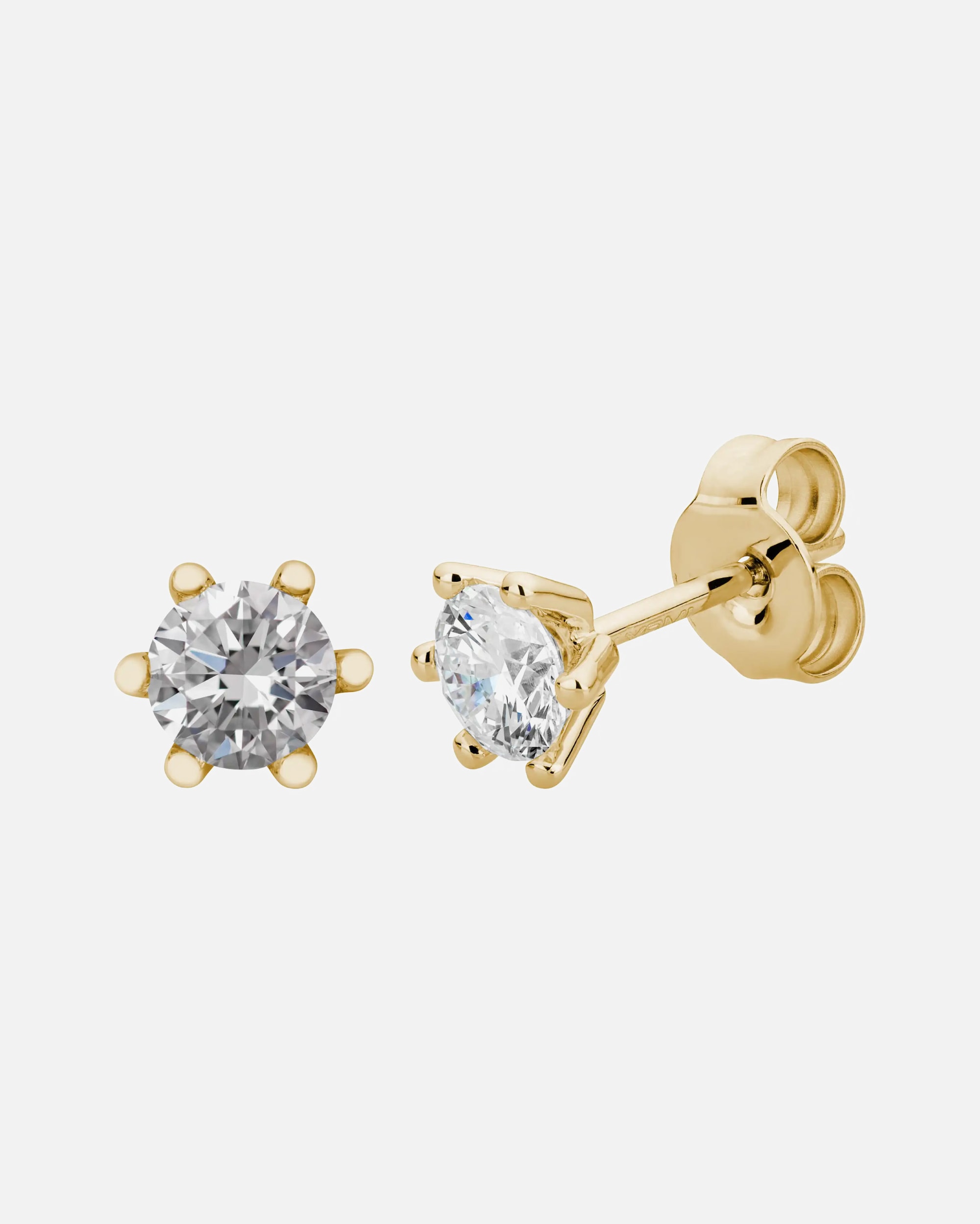 Ohrringe für Weiblich Ohrstecker 585/- Gold Diamant Lab Grown weiß 0,75ct. gelb vergoldet