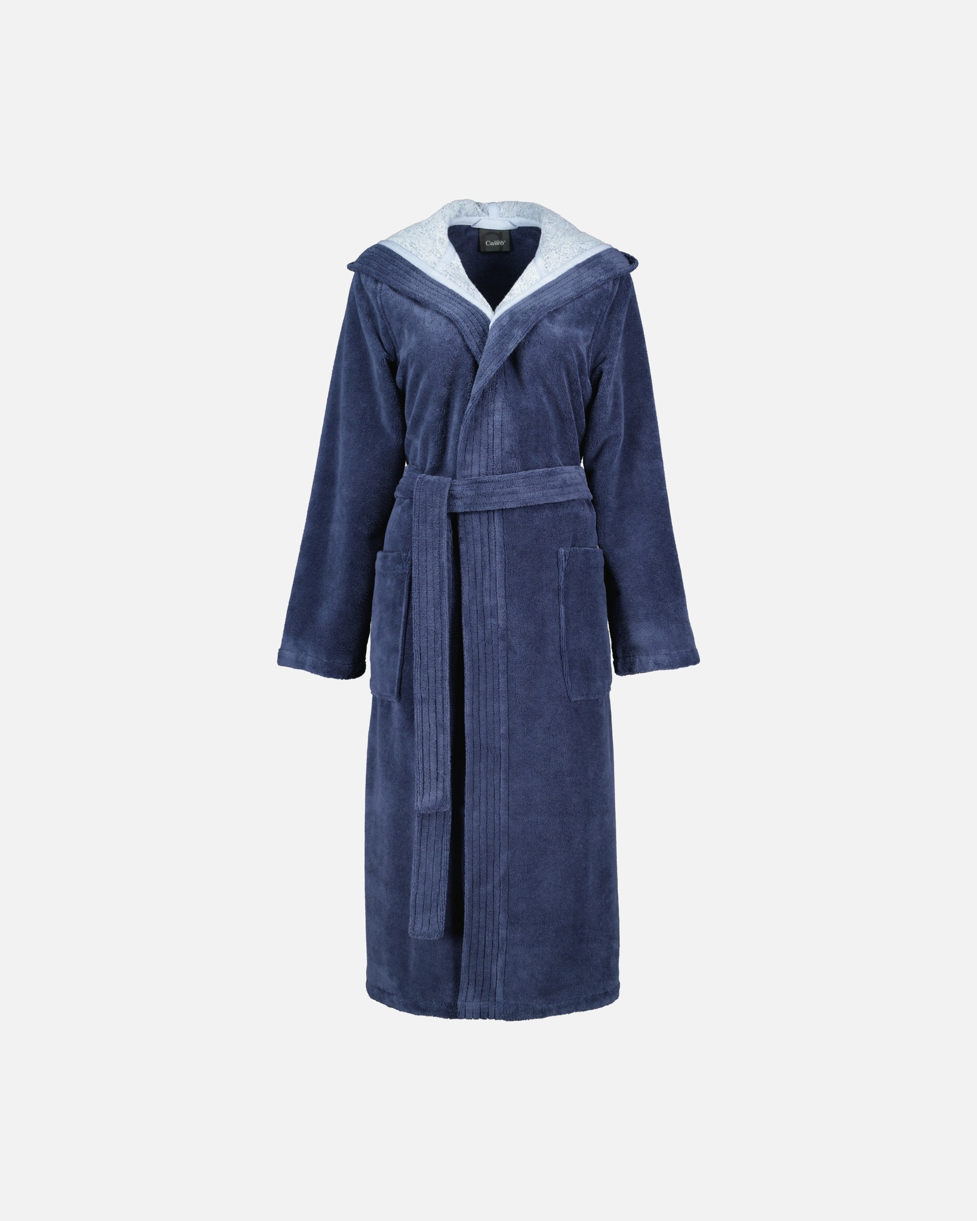 Bademantel für Unisex Cawö Cawö Bademäntel Damen Kapuze 802 sea - 10 1 Stück