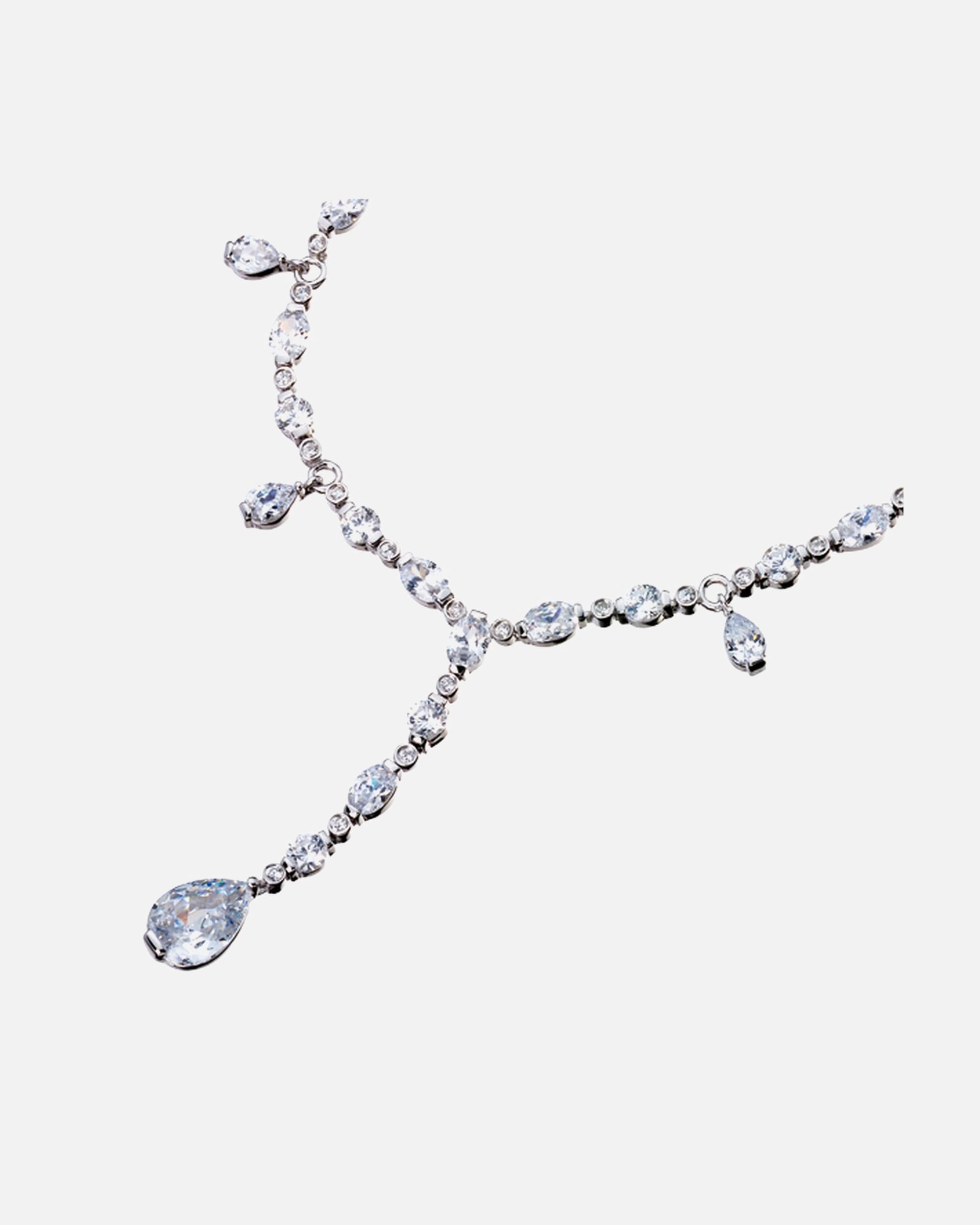 Halskette für Weiblich Giorgio Martello Milano Collier mit weißen Zirkonia Steinen, Silber 925 45 cm