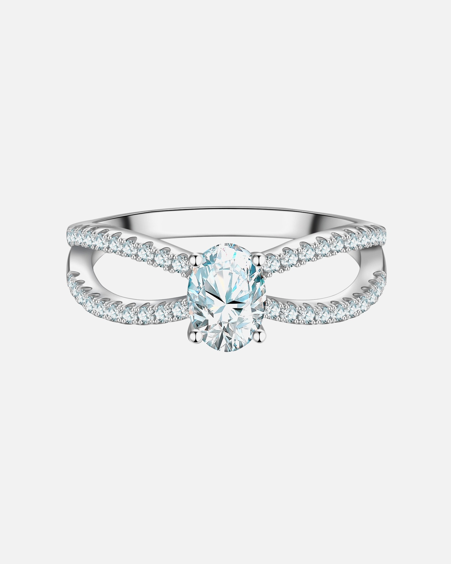 Ring für Weiblich Trilani Ring Infinity aus Sterling Silber in silber mit Zirkonia 60