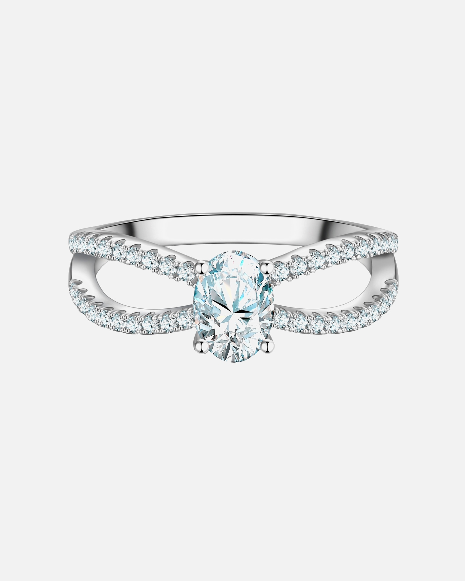 Ring für Weiblich Trilani Ring Infinity aus Sterling Silber in silber mit Zirkonia 50