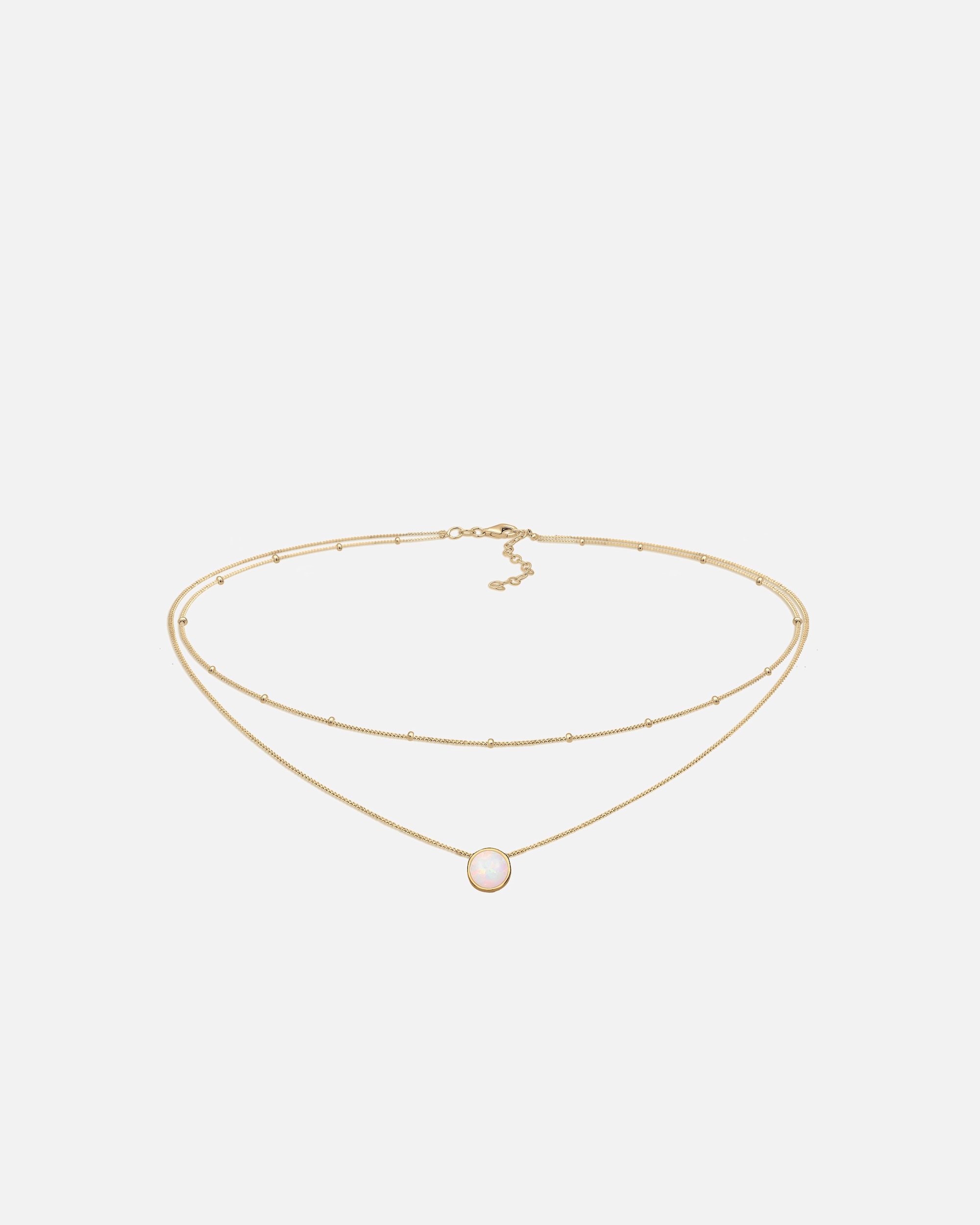 Halskette für Weiblich Elli Choker Layer Opal Kugelkette 925 Sterling Silber 1 Stück