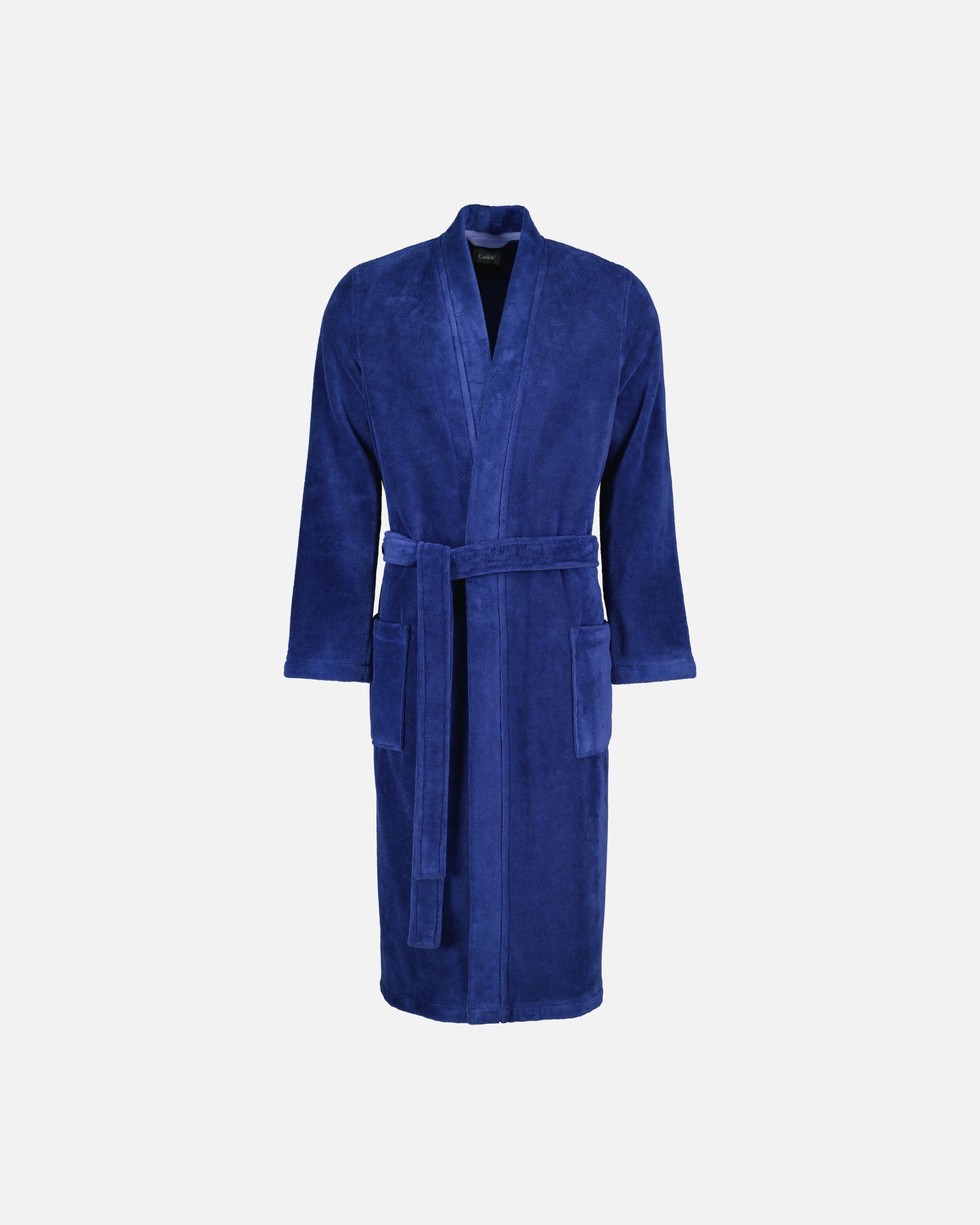 Bademantel für Männlich Cawö Cawö Bademäntel Herren Kimono Doubleface 823 blau - 11 S