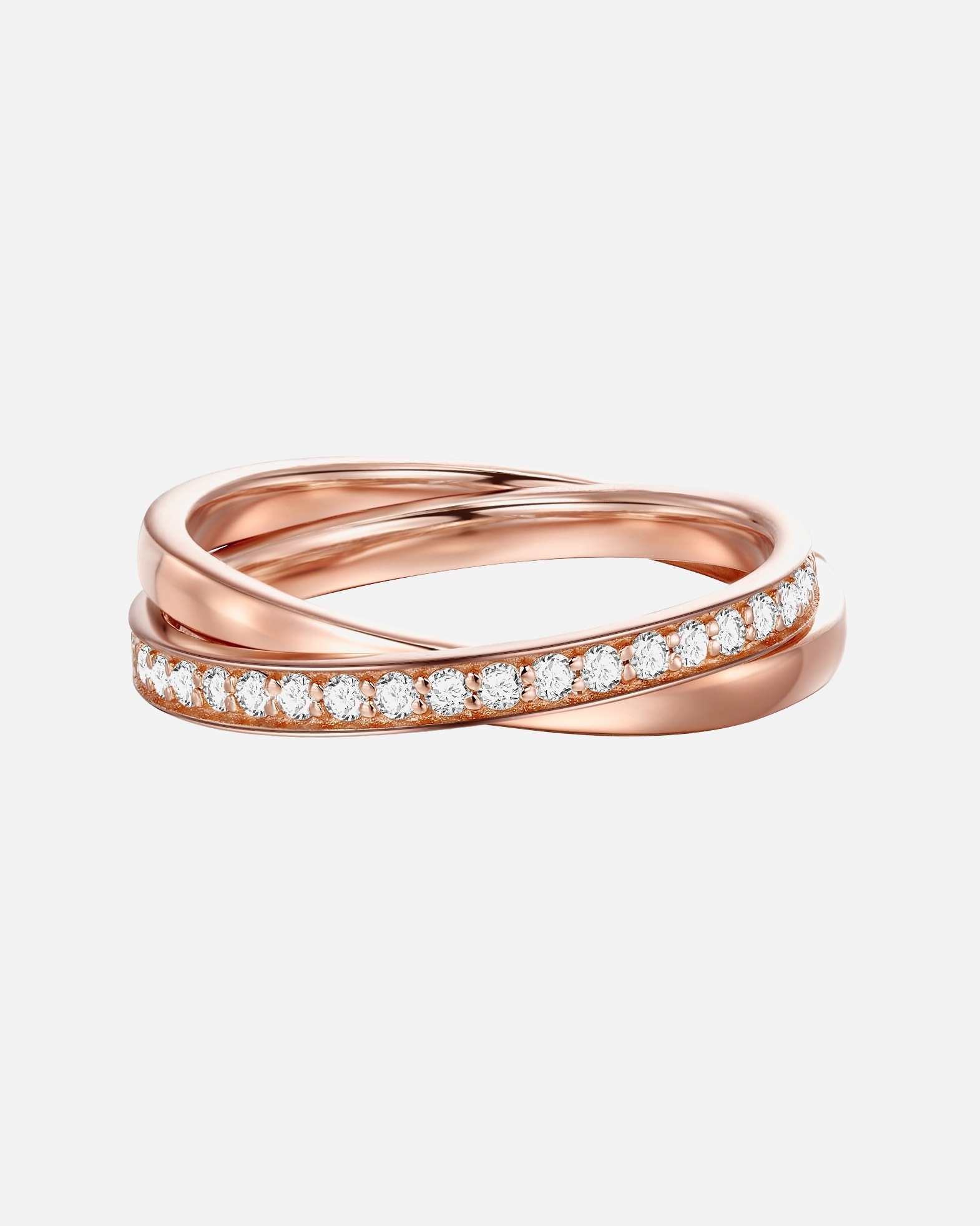 Ring für Weiblich Glanzstücke München Ring aus Sterling Silber in roségold mit Zirkonia 56