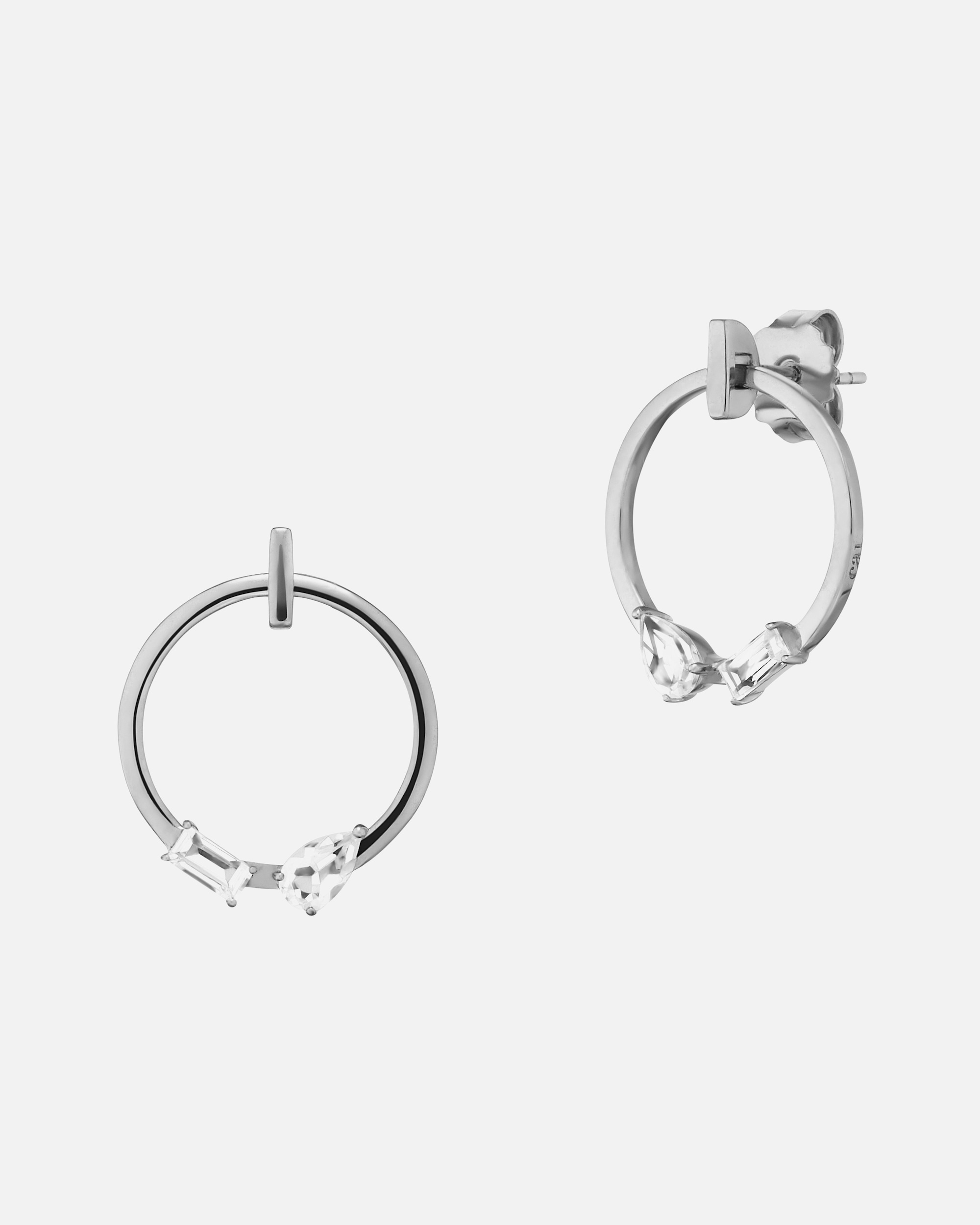 Ohrringe für Weiblich caï Ohrringe 925/- Sterling Silber Weißtopas weiß 0,74ct Silbergrau