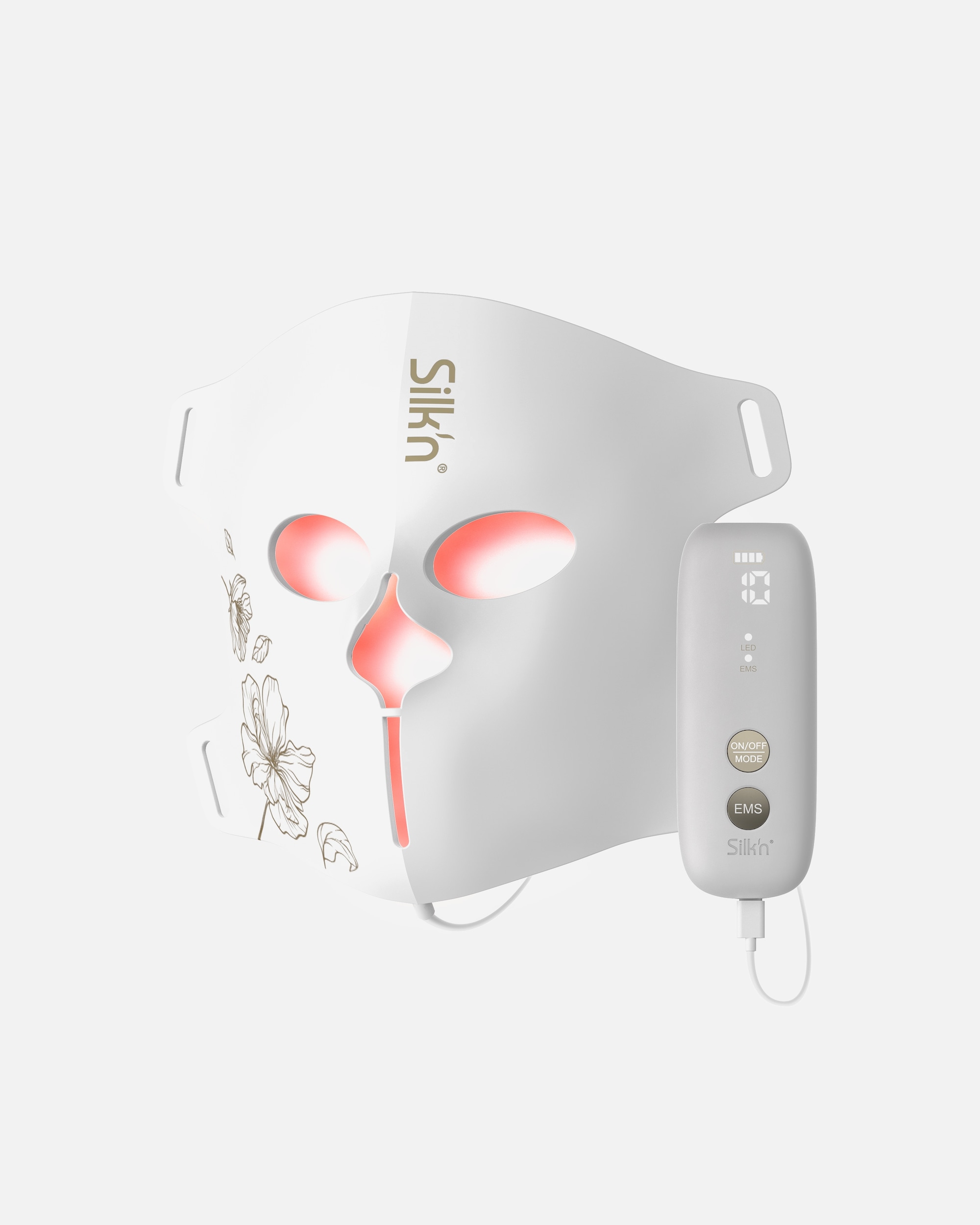 LED-Maske für Weiblich Silk'n LED EMS Face Mask Weiß