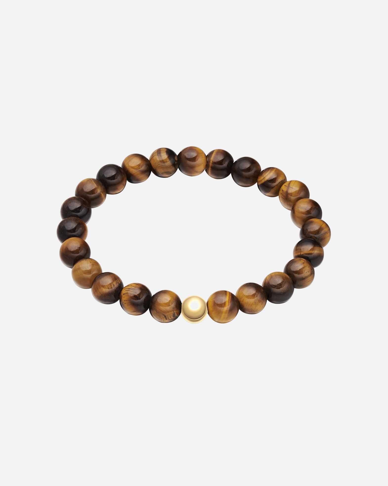 Armband für Männlich True Rebels Armband aus Edelstahl in gelbgold mit Tigerauge 19,0 cm