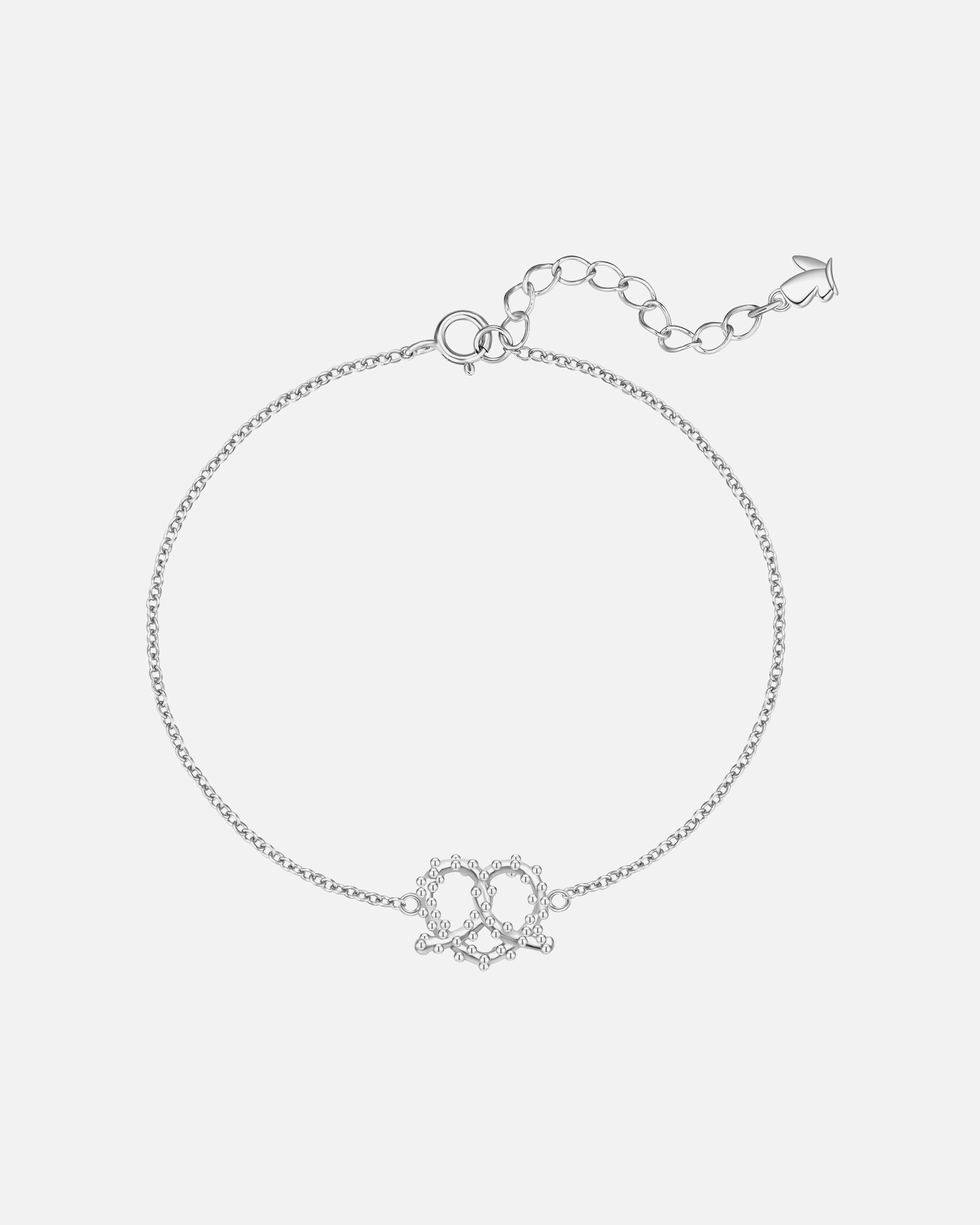 Armband für Weiblich Glanzstücke München Oktoberfest Armband Herz-Breze aus Edelstahl in Silber 17,0 cm Basislänge + 3,0 cm Verlängerung