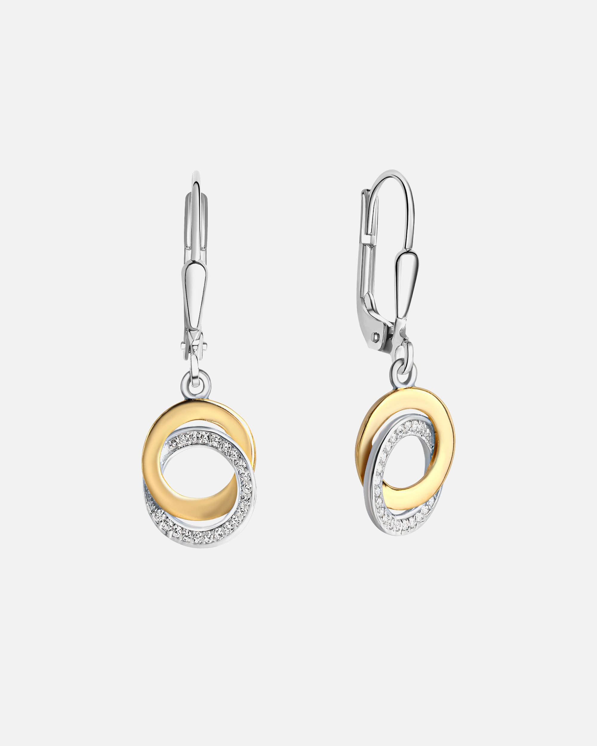 Ohrringe für Weiblich Celesta Ohrring 925/- Sterling Silber Zirkonia weiß Silbergrau