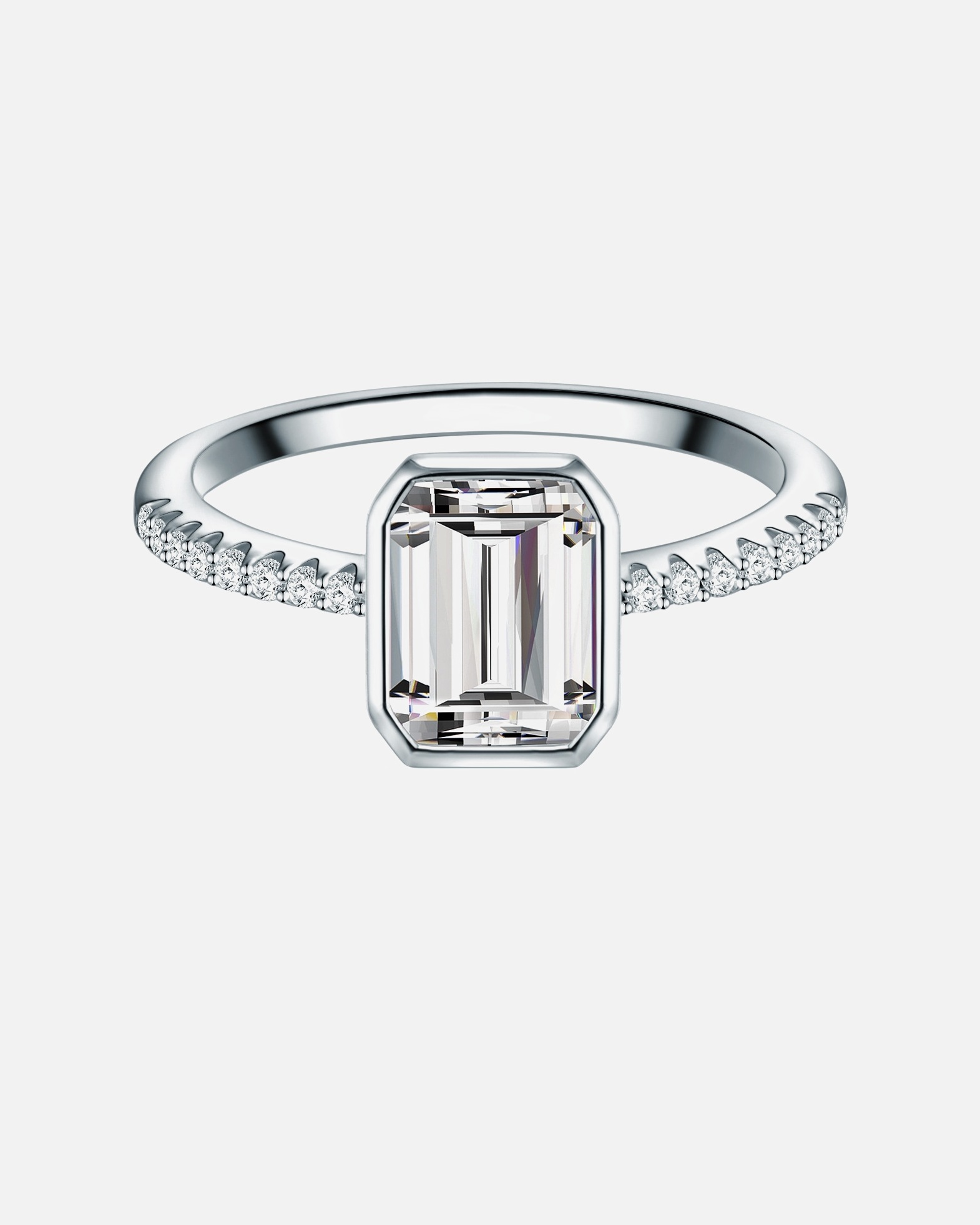 Ring für Weiblich Trilani Ring Sterling Silber Zirkonia weiß 50