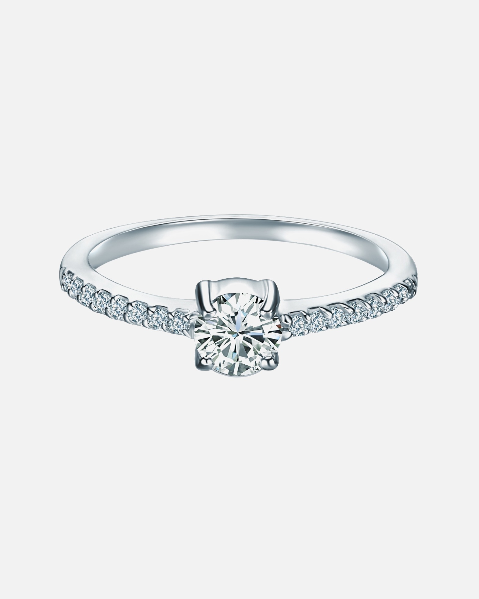 Ring für Weiblich Trilani Ring aus Sterling Silber in Silber mit Zirkonia 61