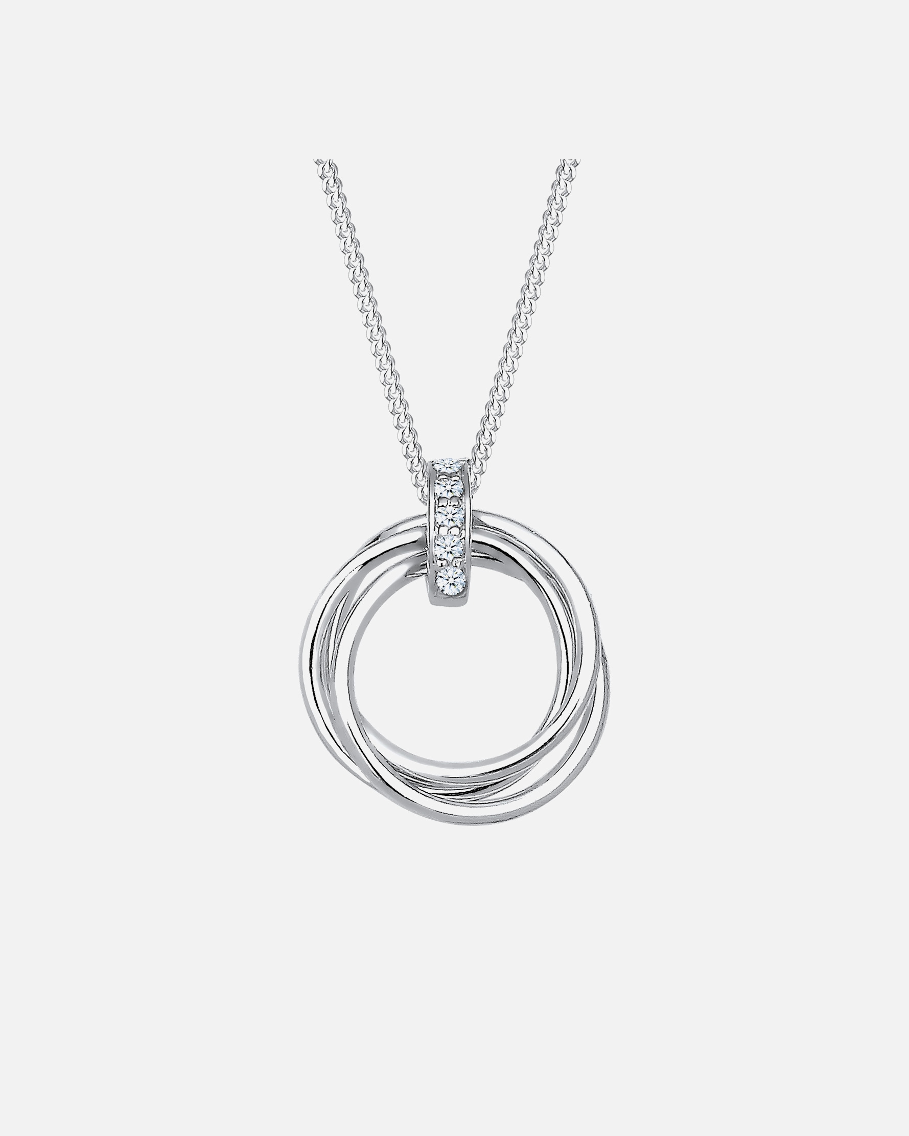 Halskette für Weiblich Elli DIAMONDS Kreis Trio Diamant (0.025 ct.) 925 Silber 1 Stück