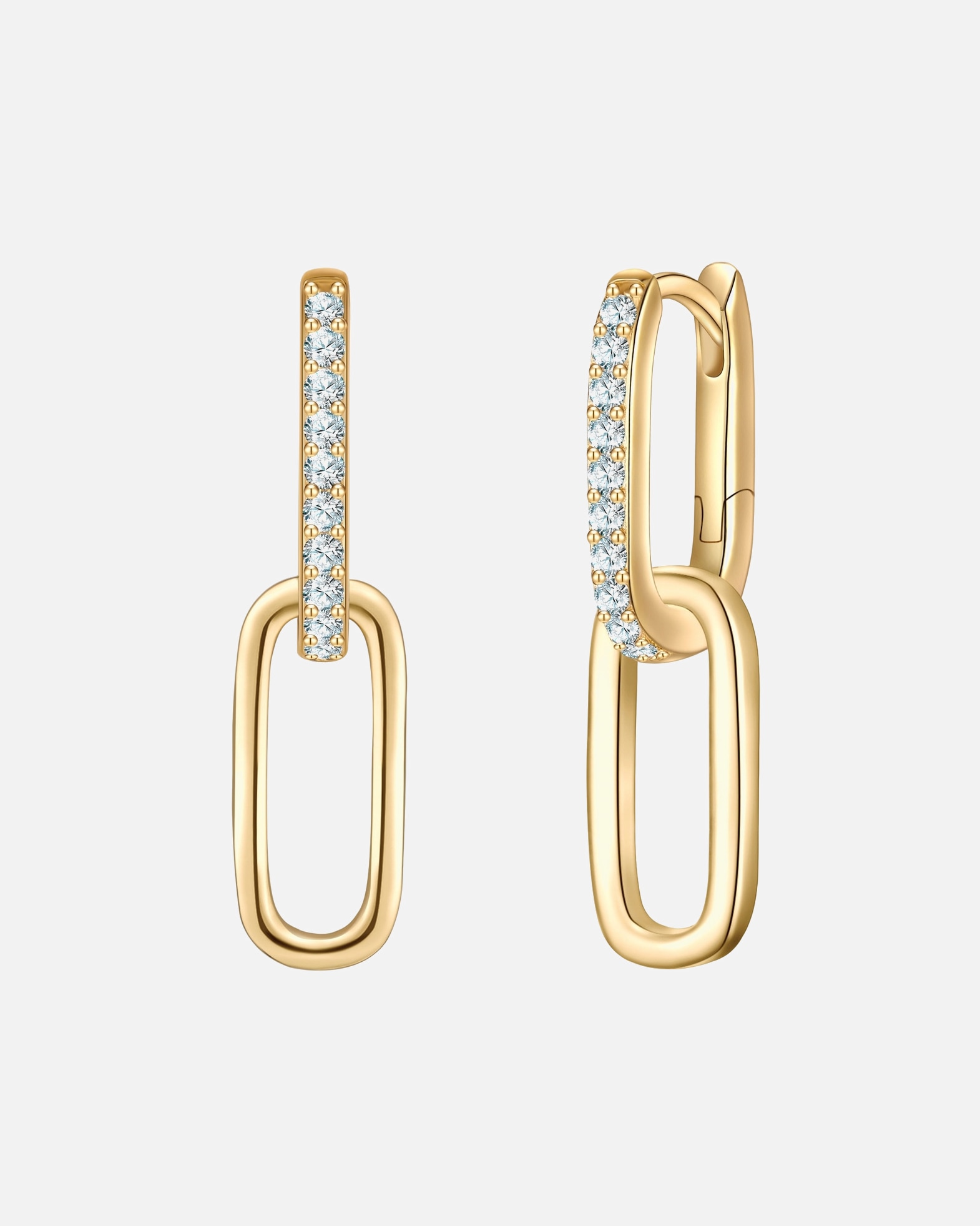 Creolen für Weiblich Glanzstücke München Creolen aus Sterling Silber in gelbgold mit Zirkonia 25,1 mm