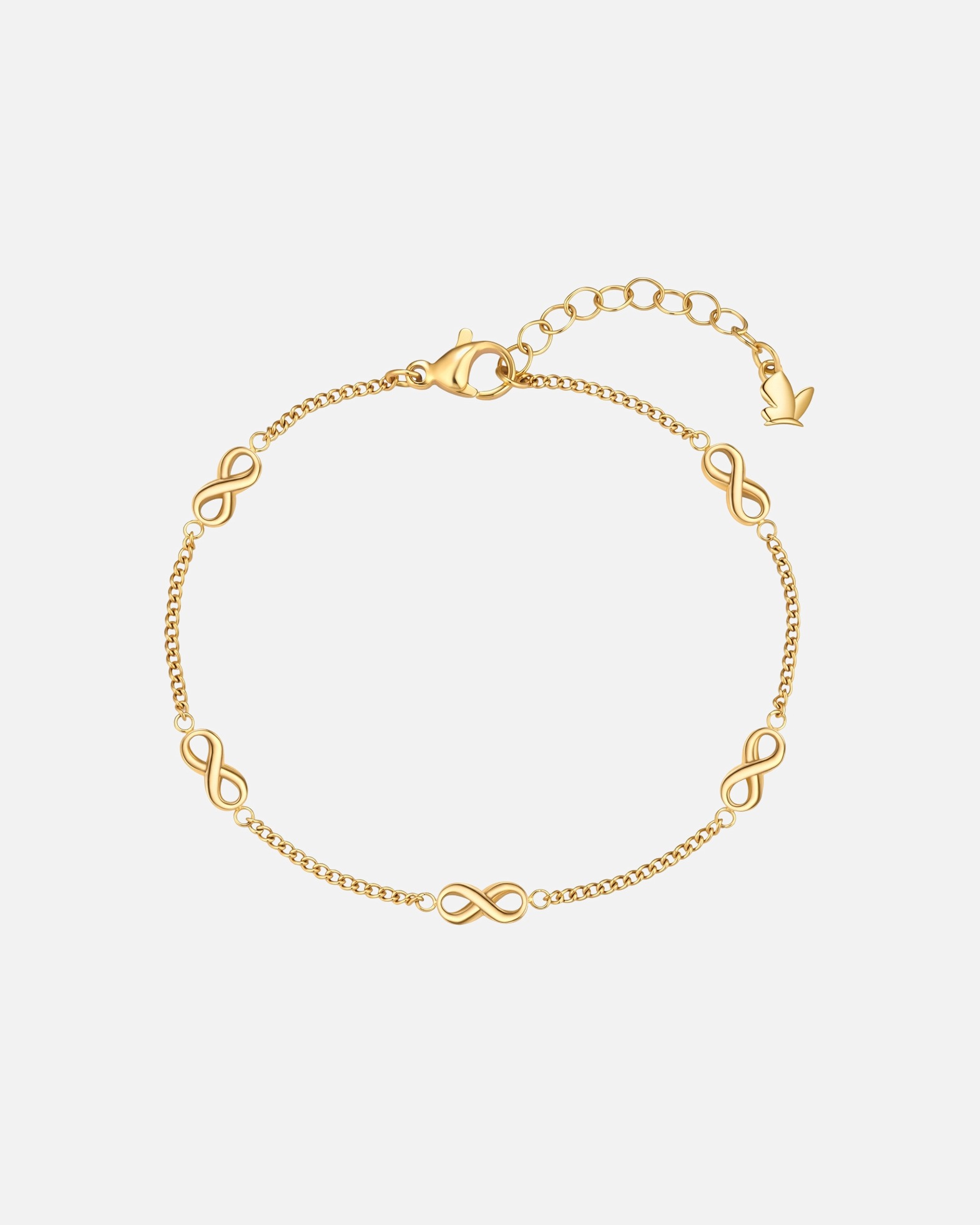 Armband für Weiblich Glanzstücke München Armband Infinity aus Edelstahl in Gelbgold 17,0 cm Basislänge + 3,0 cm Verlängerung