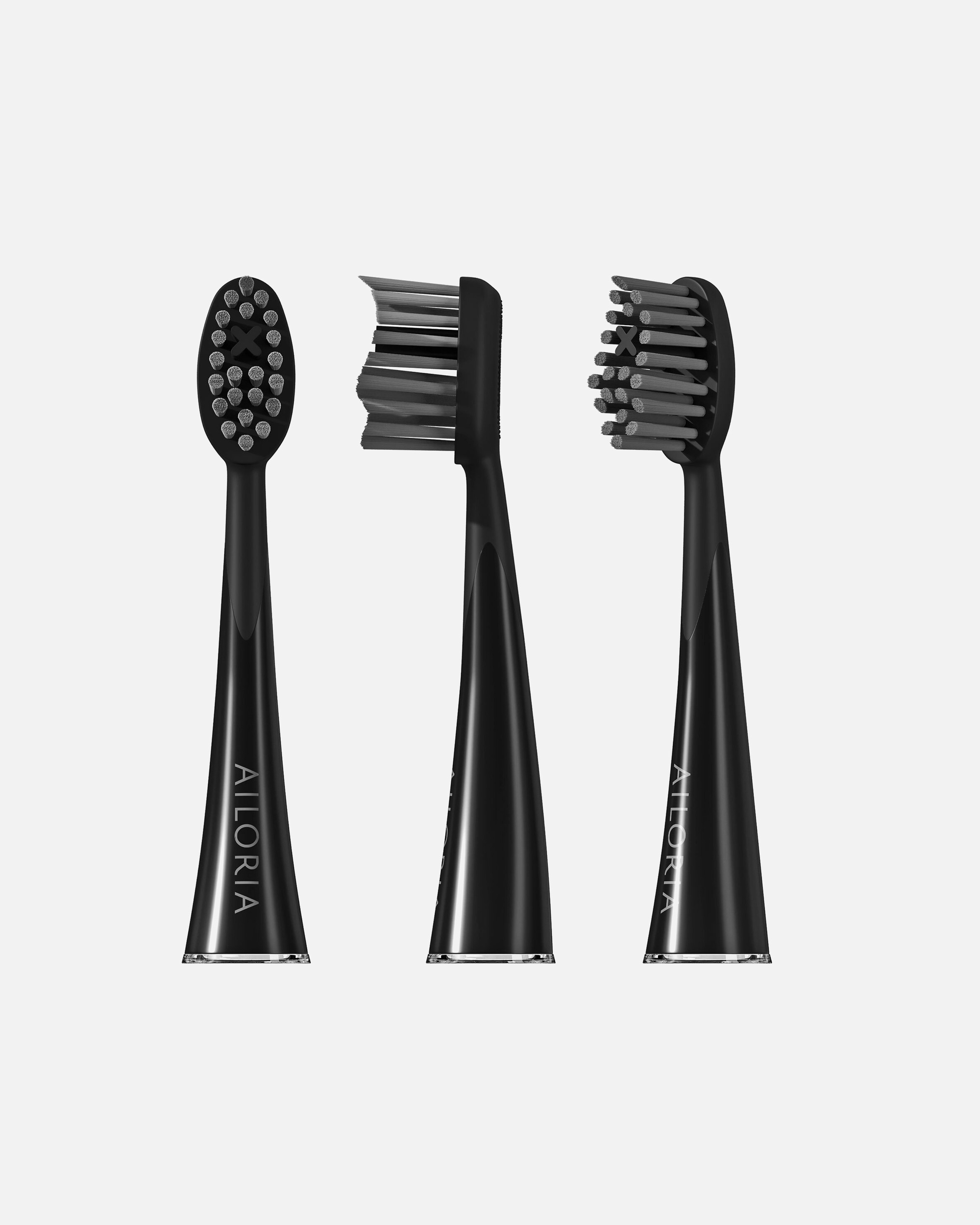 Elektrische Zahnbürste für Unisex SHINE BRIGHT Extra Clean Ersatzbürstenköpfe 6er Set schwarz