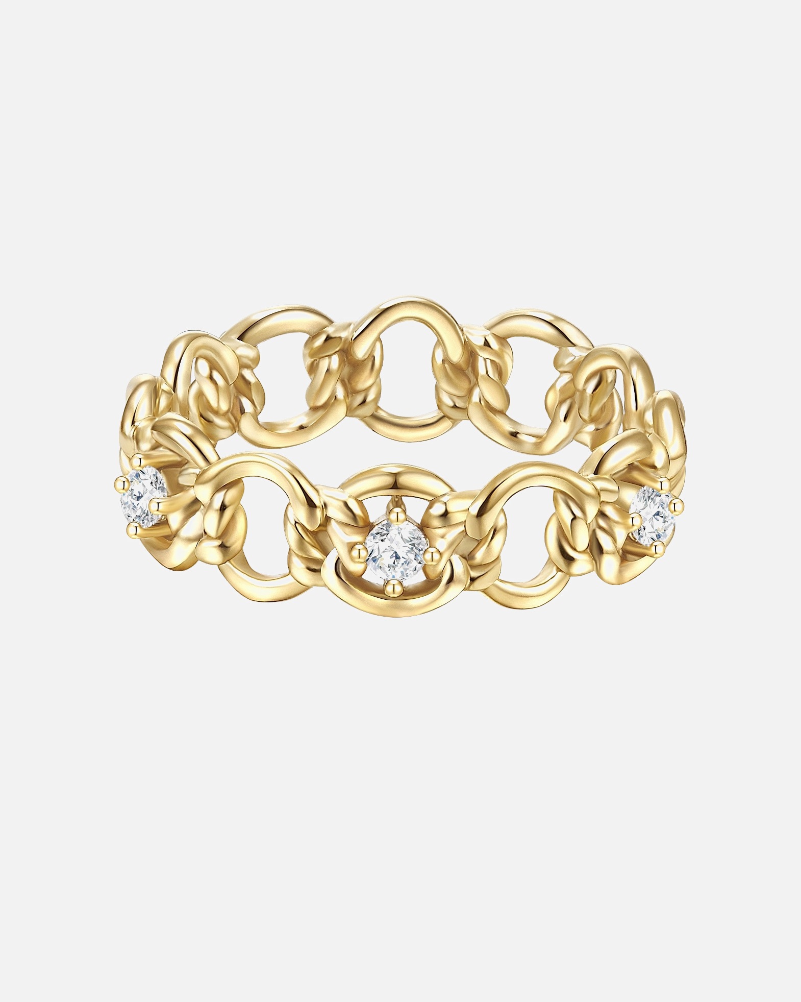Ring für Weiblich Glanzstücke München Ring aus Sterling Silber in gelbgold mit Zirkonia 48