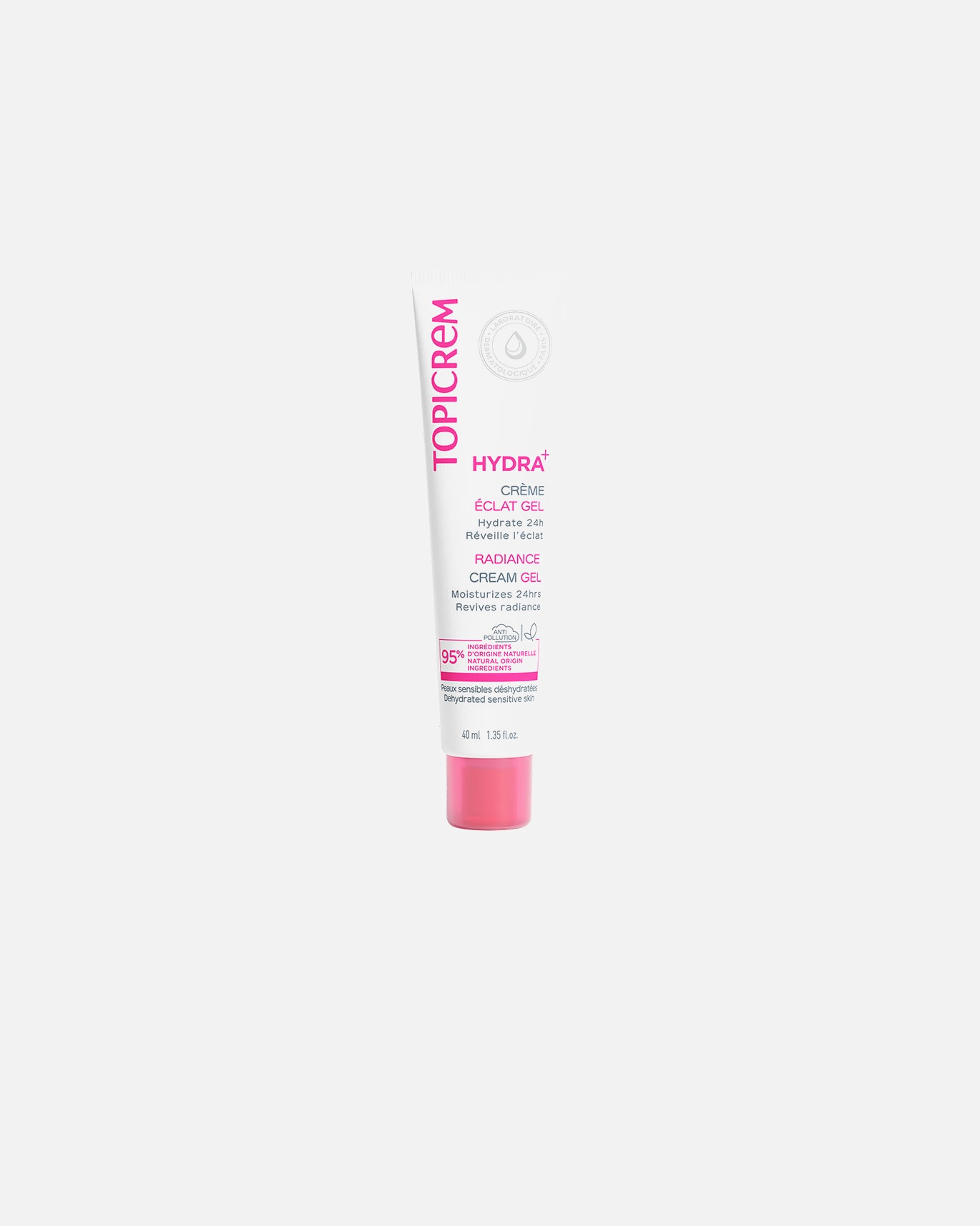 Gesichtscreme für Unisex Topicrem HYDRA+ leuchtendes Feuchtigkeitsgel 40 ml