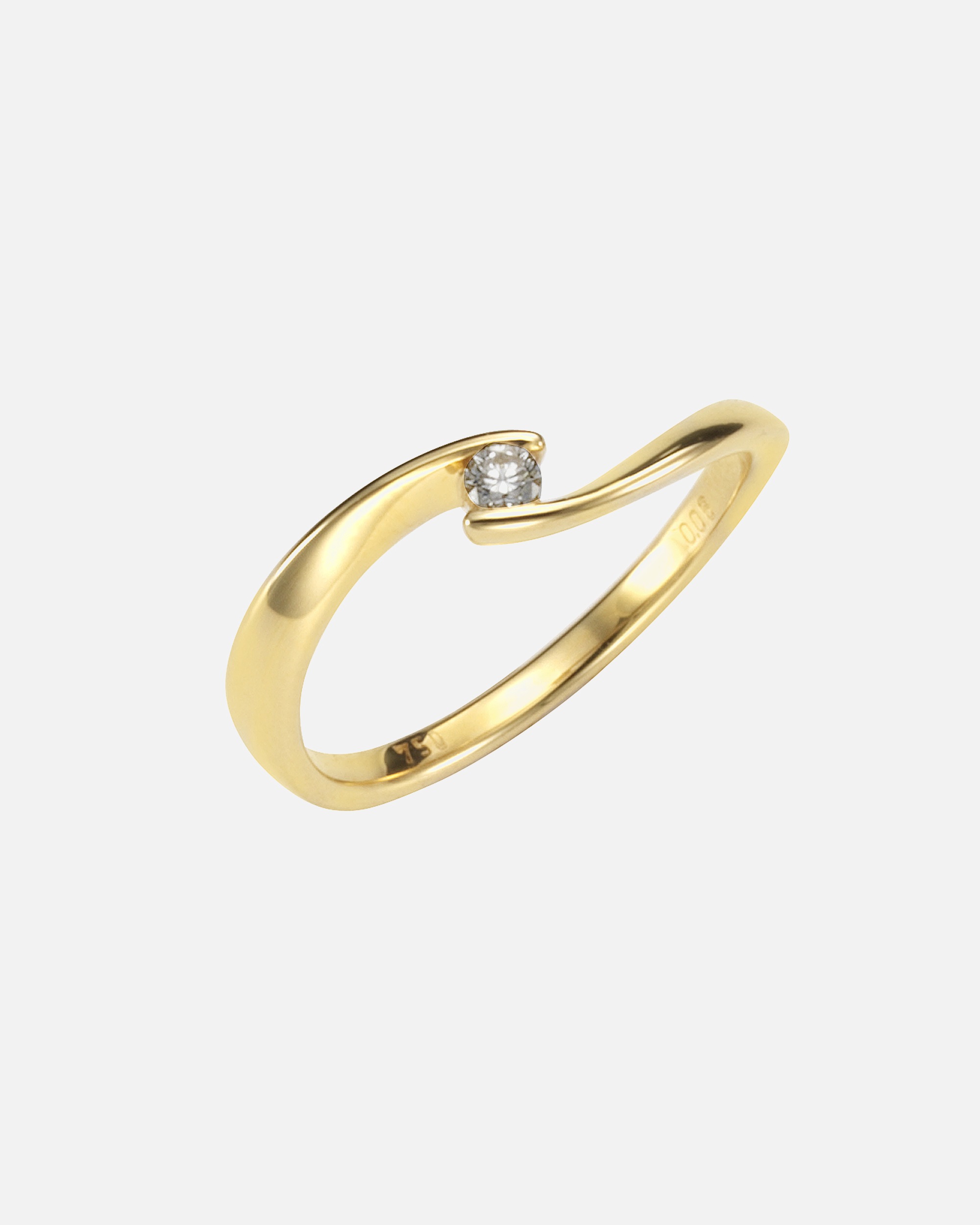 Ring für Weiblich Orolino Ring 750/- Gold Brillant weiß 0,06ct. 060 (19,1)