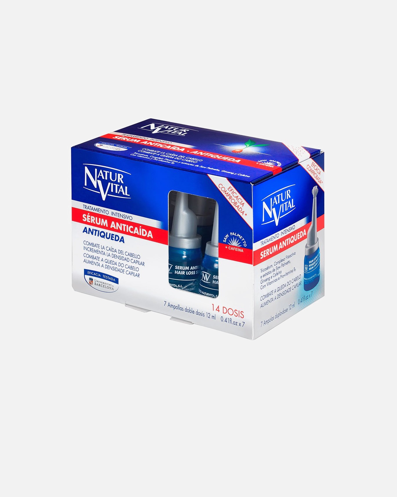 Haarkur für Unisex Natur Vital ANTI-FALL-SERUM Intensivbehandlungsblasen 12 ml