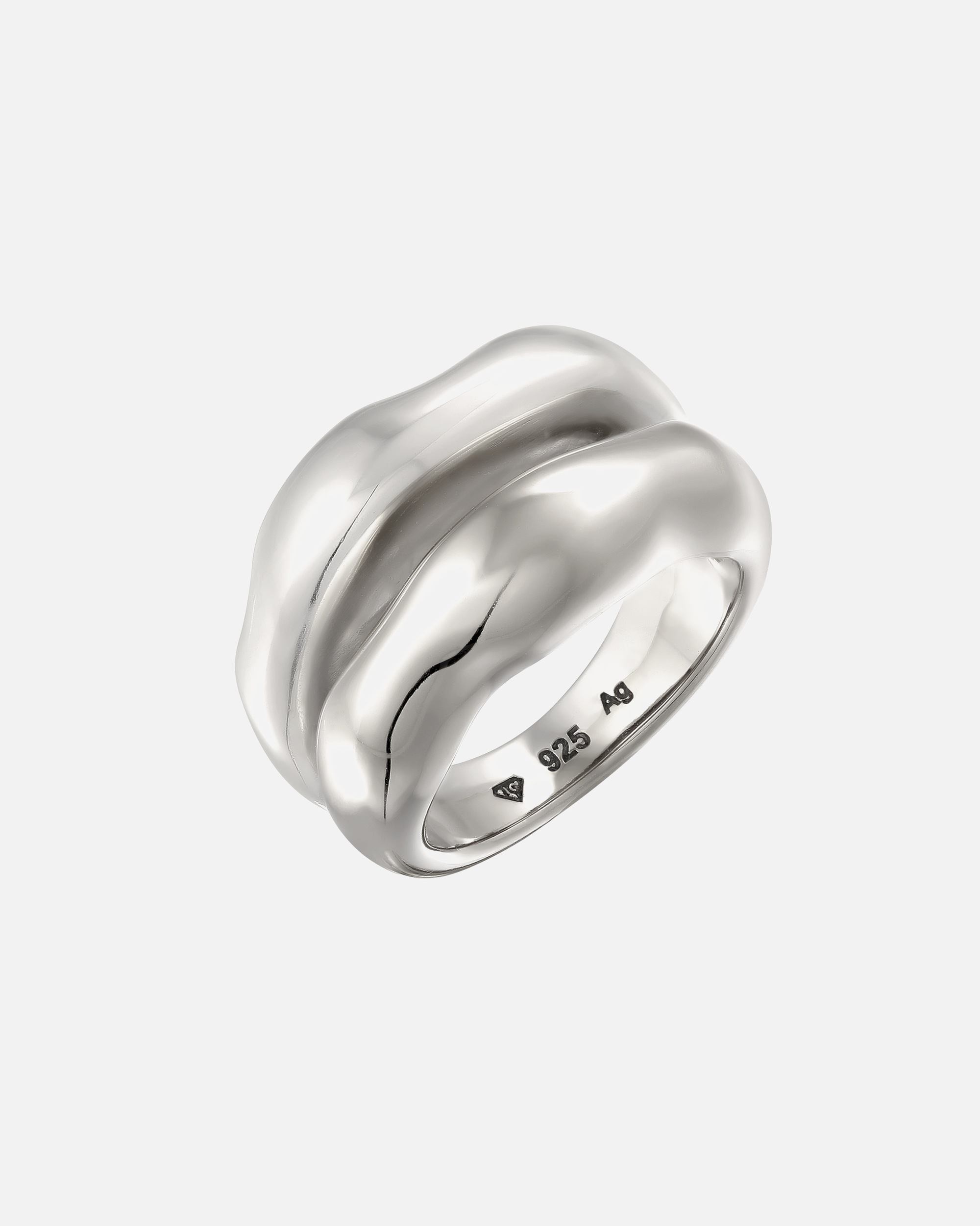 Ring für Weiblich Elli PREMIUM Bandring 925 Sterling Silber vergoldet 52