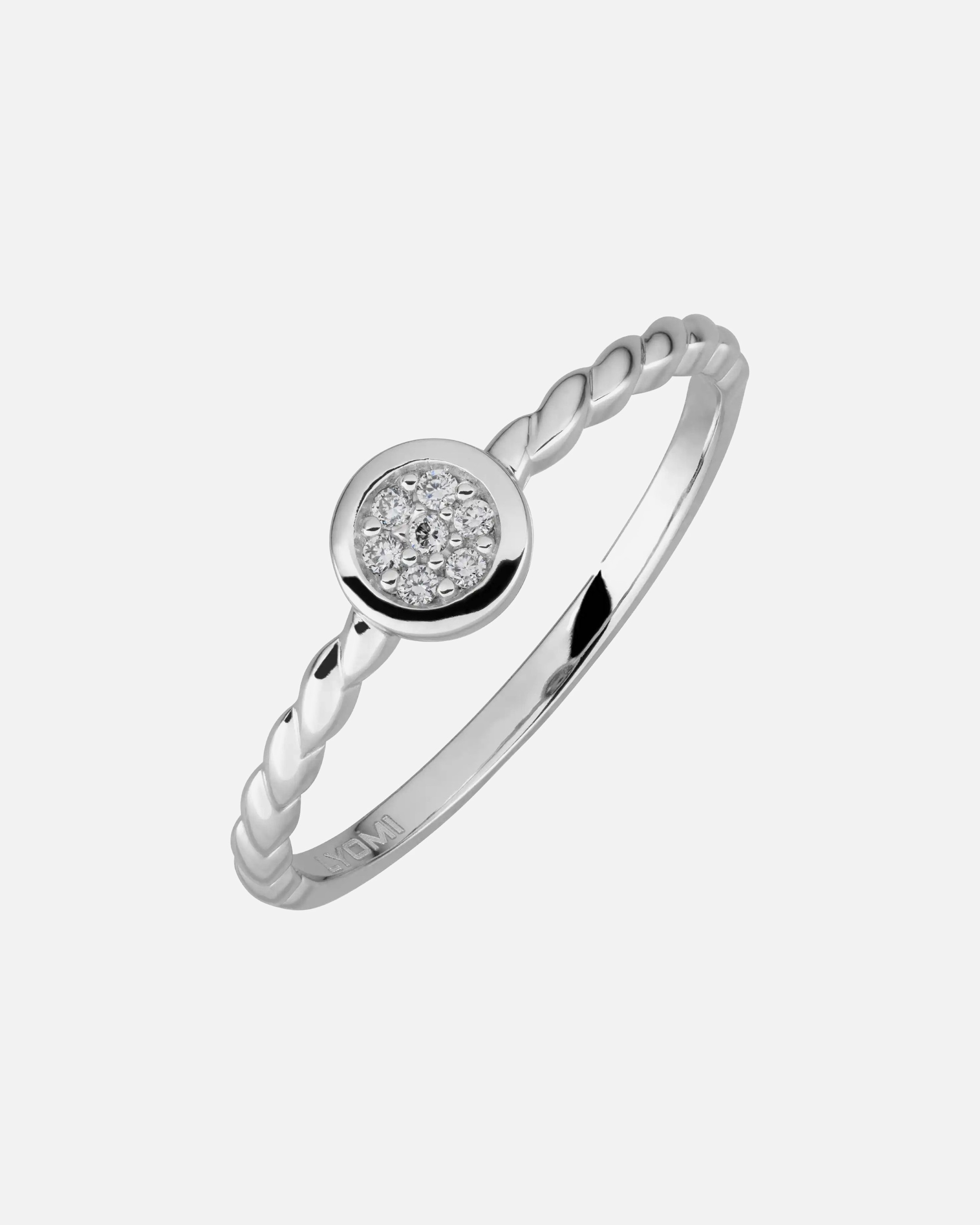 Ring für Weiblich Lyomi Default Brand Line Ring 585/- Gold Diamant Lab Grown weiß 0,05ct. 060 (19,1)