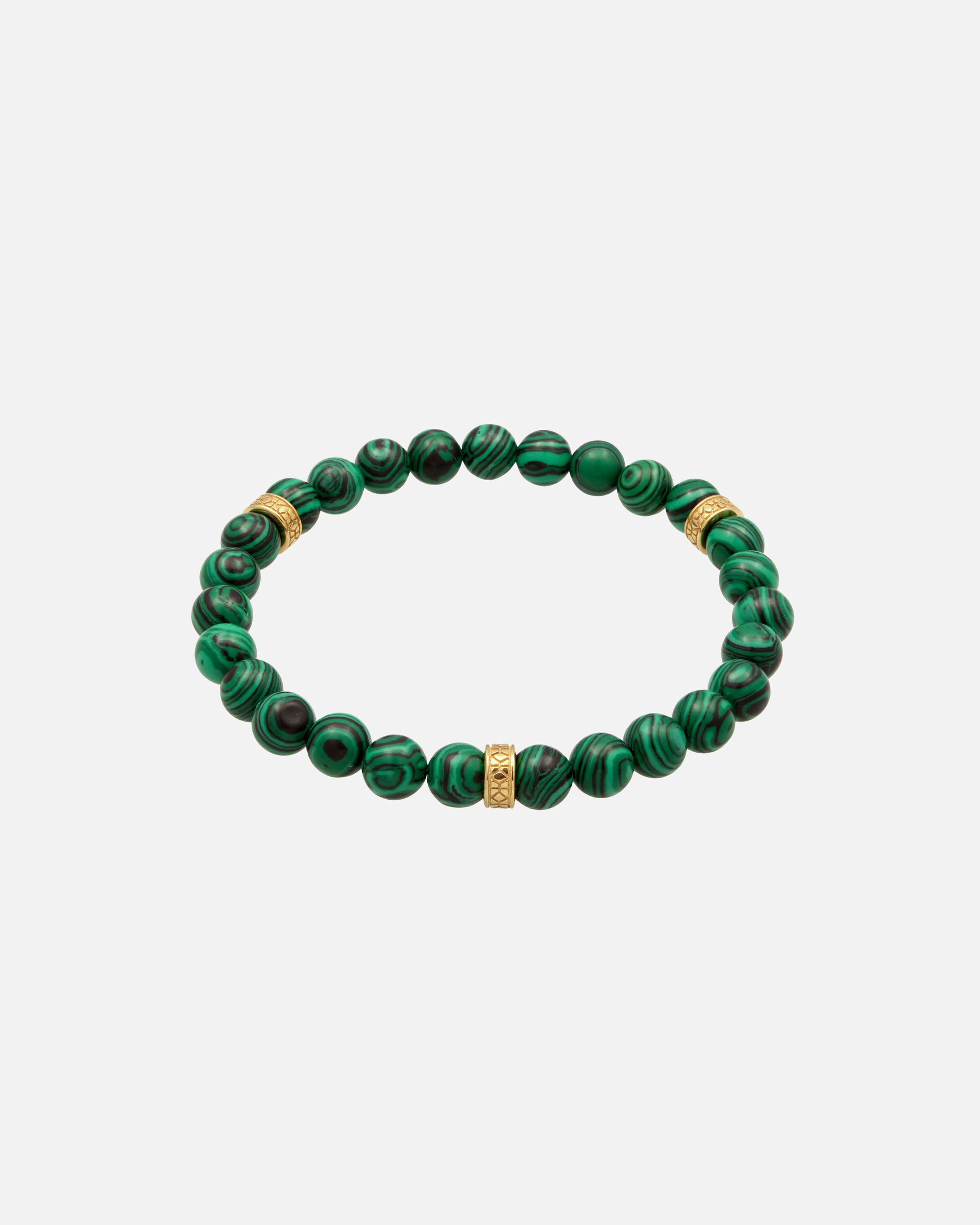 Armband für Männlich KUZZOI synthetischer Malachit Bead 925er Silber oxidiert 21