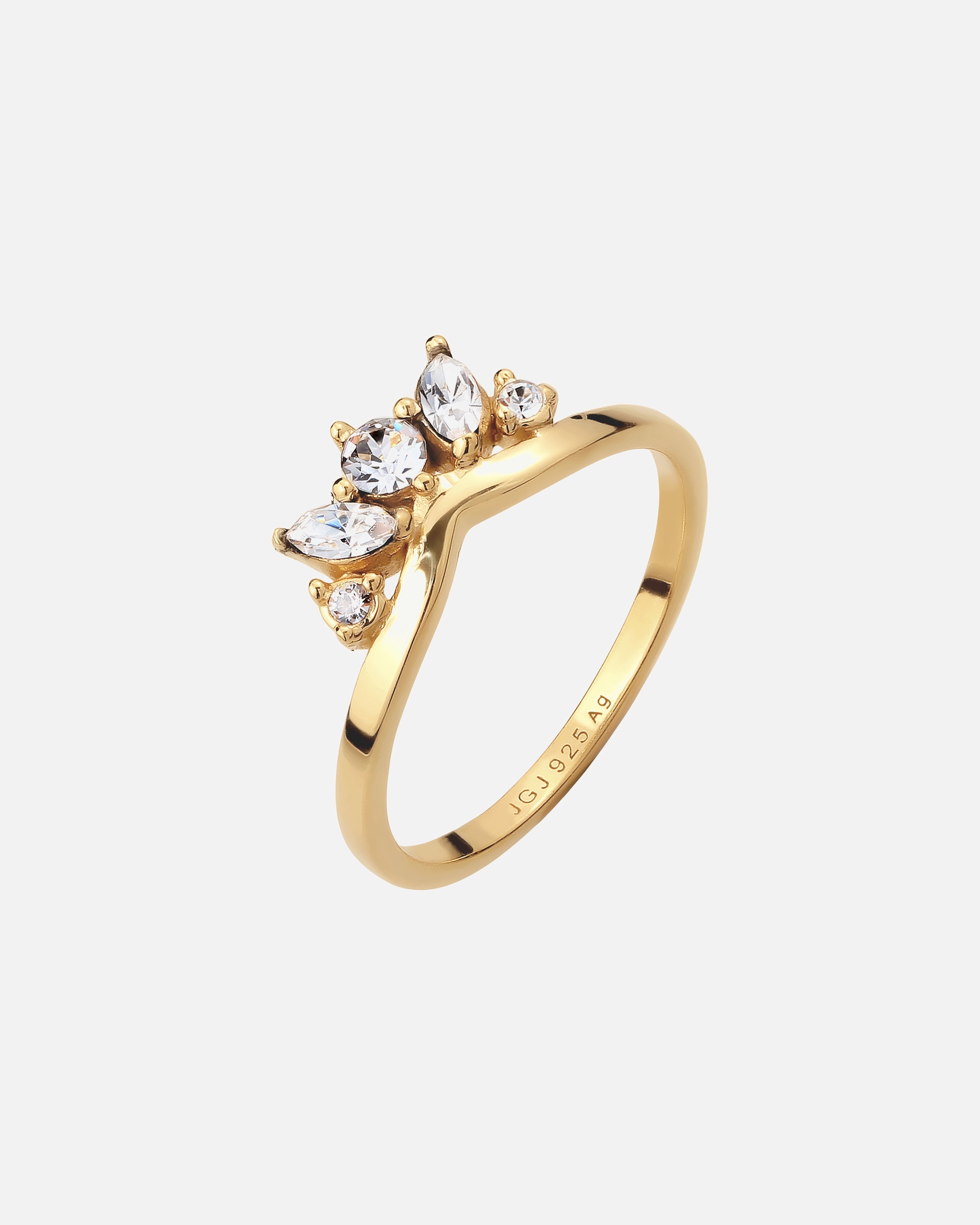 Ring für Weiblich Elli Krone mit Kristallen von Swarovski®925 Sterling Silber 54