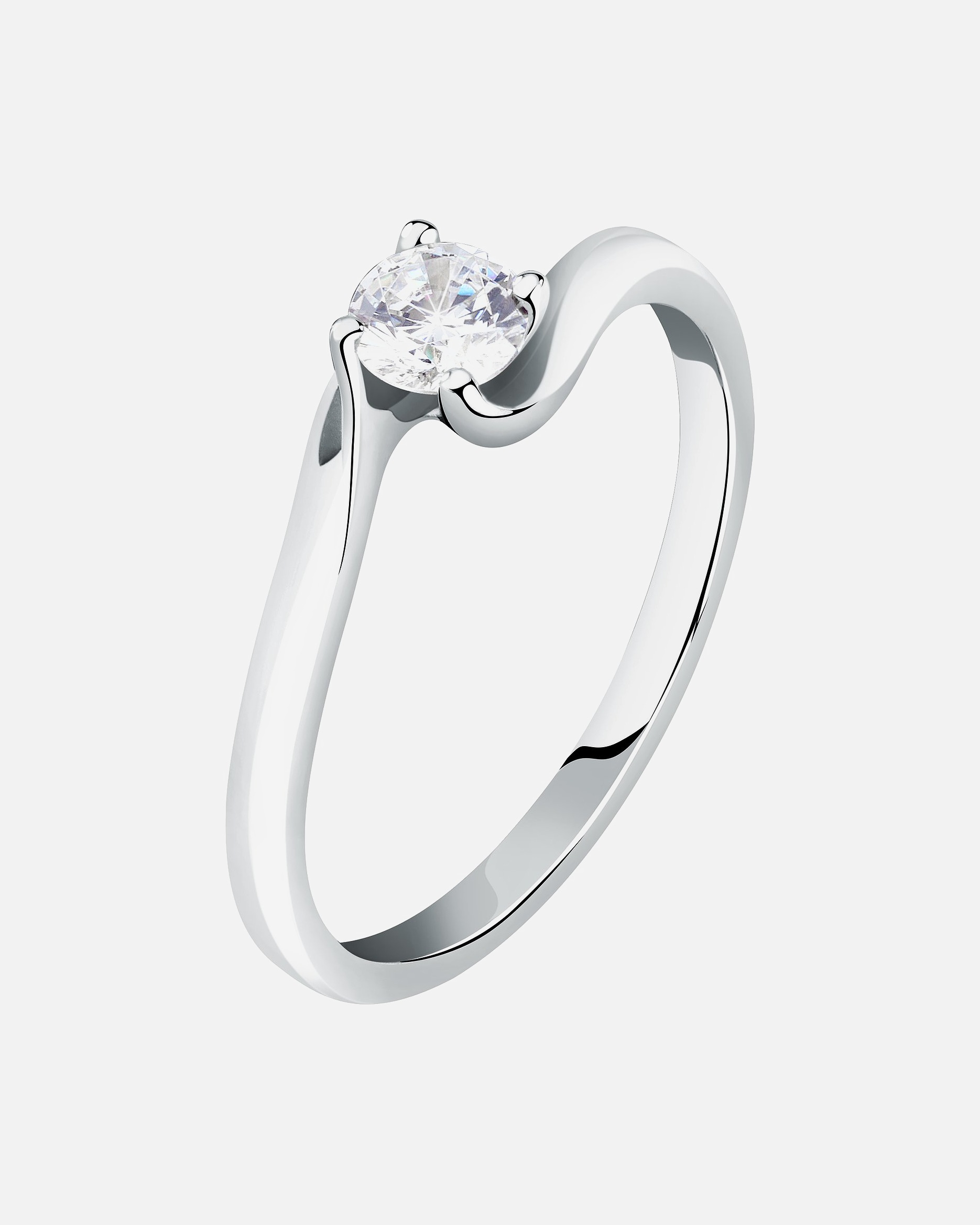 Ring für Weiblich Live Diamond Damenring 375er Weißgold, recycelt 54