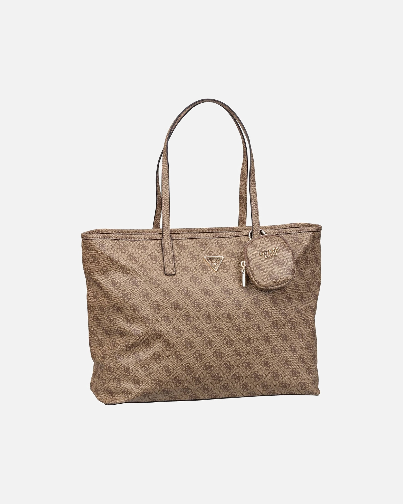 Tasche für Weiblich GUESS Power Play II Shopper Latte Logo