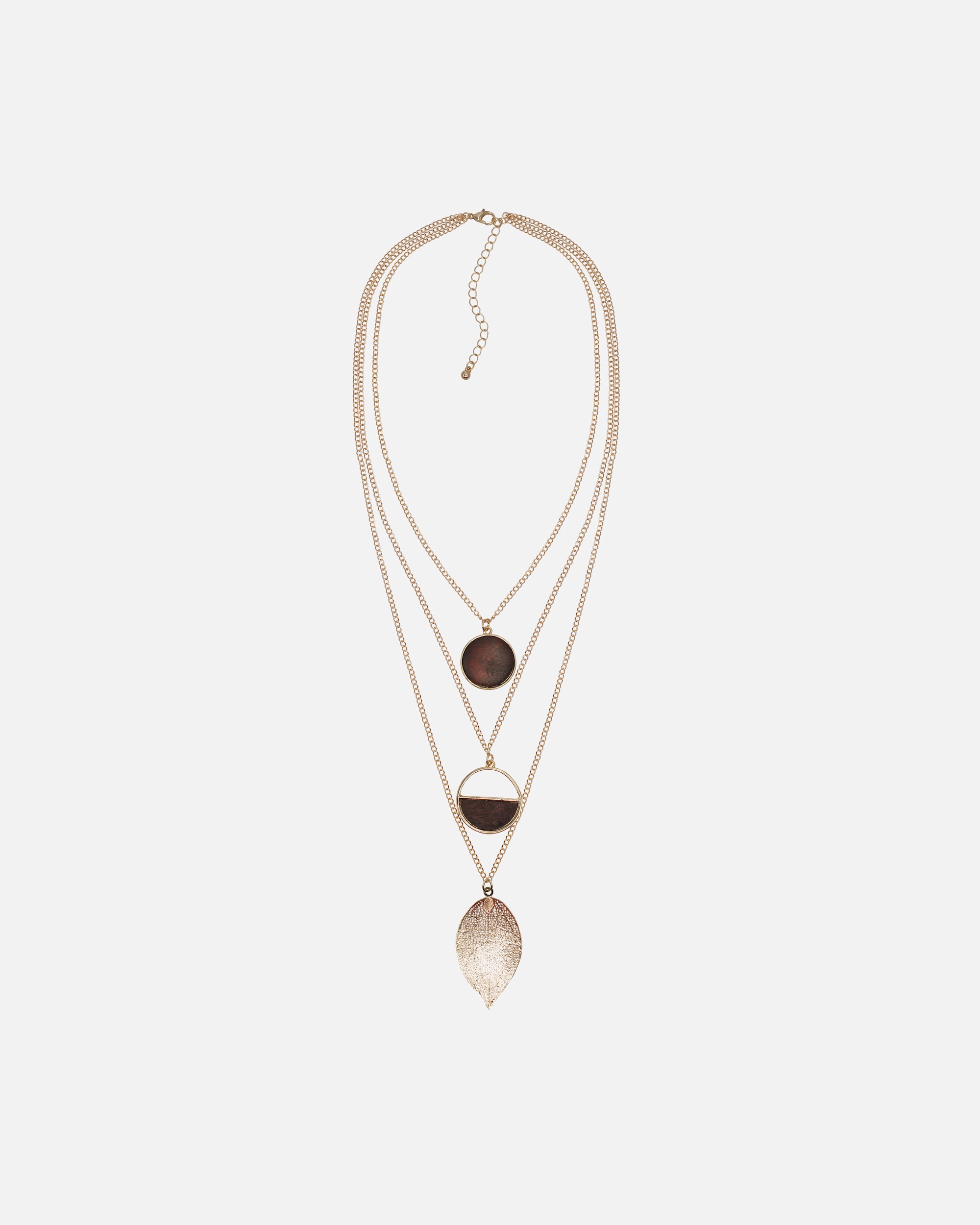 Halskette für Weiblich Steuer Collier Metall braun 48,0cm