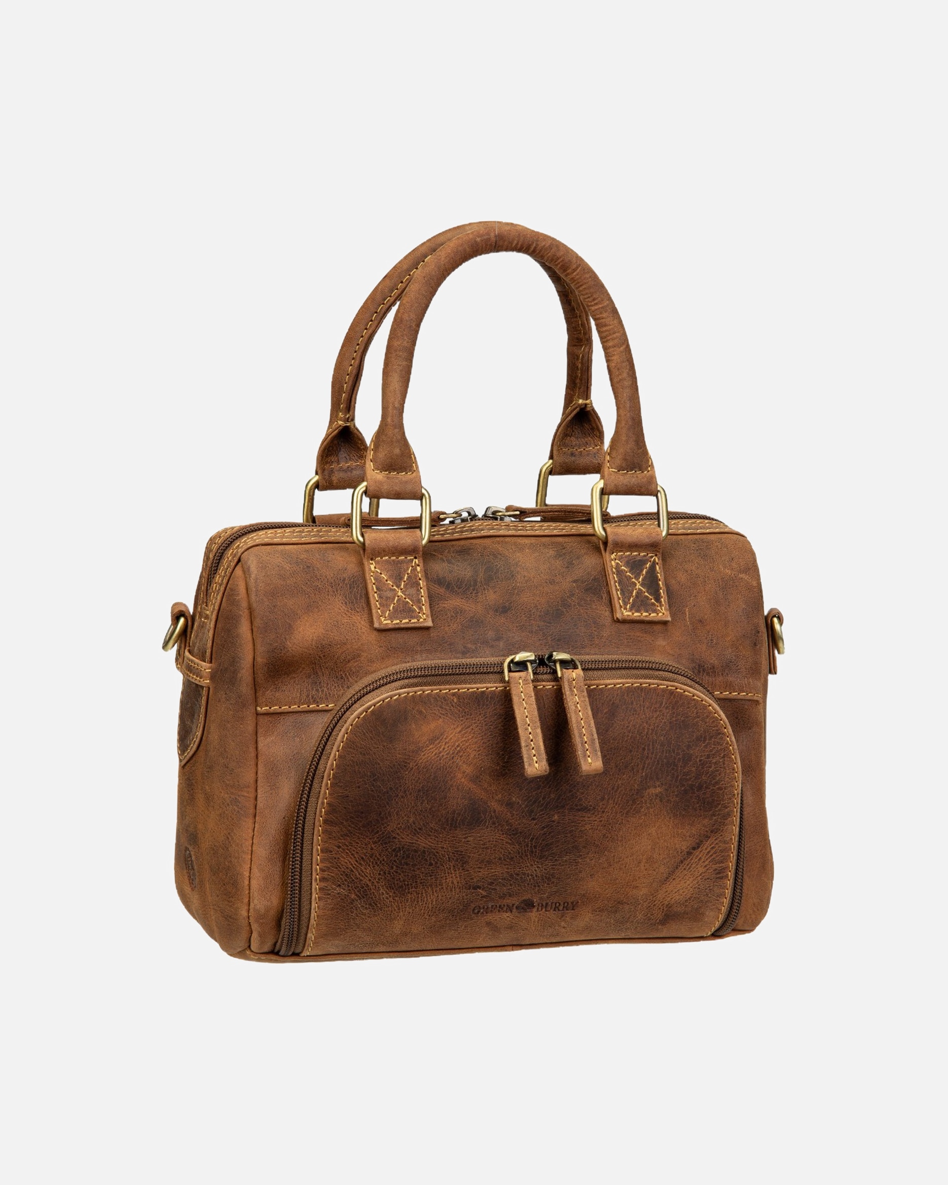 Handtasche für Unisex Greenburry Handtasche Vintage Umhängetasche braun