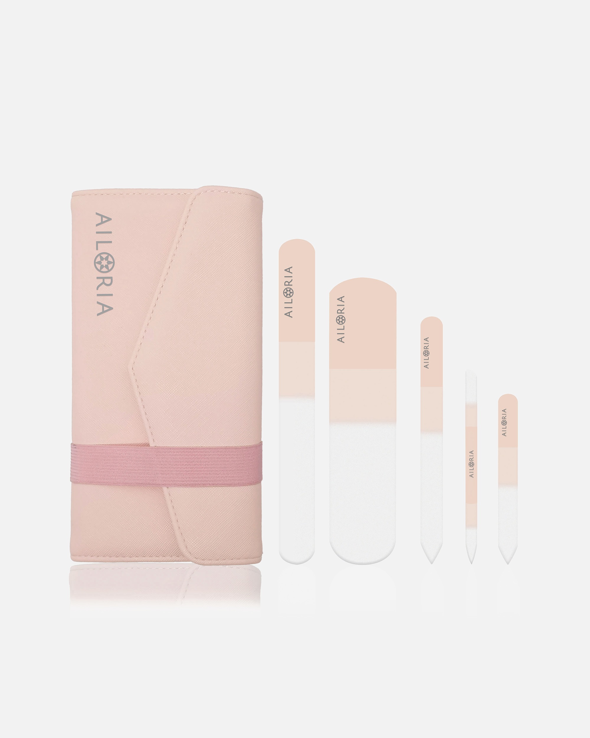 Nagelpflegeset für Unisex Ailoria CONTOUR LUXE Glas-Nagelfeilenset orange