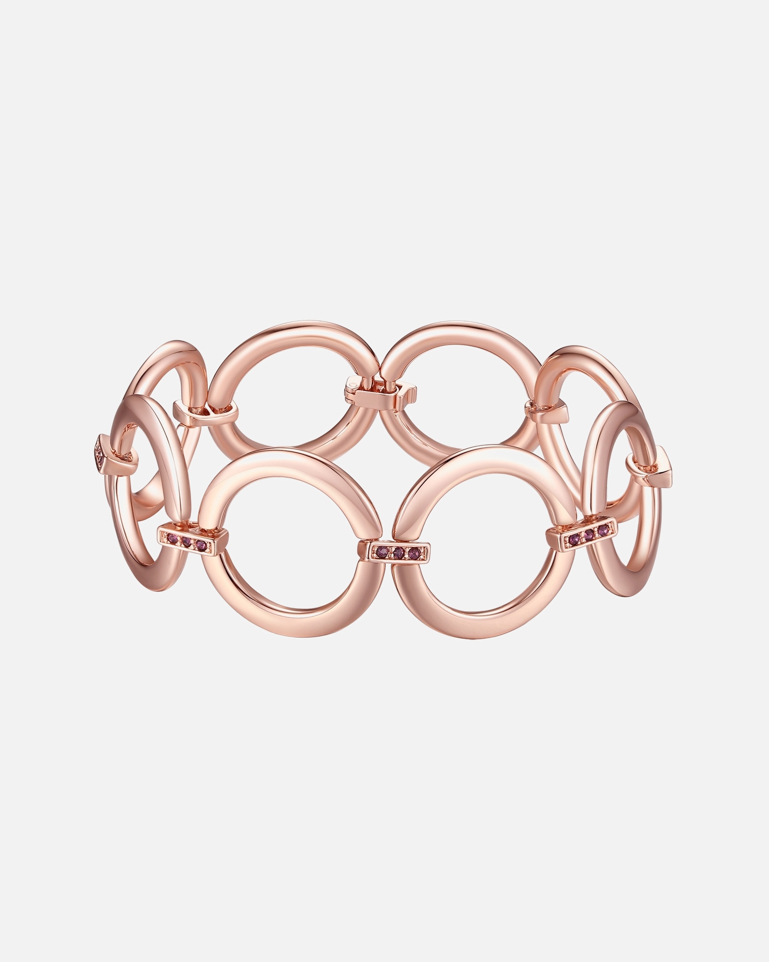 Armband für Weiblich Lulu & Jane Armband Metall-Legierung verziert mit Kristallen von Swarovski® in Roségold 1 Stück