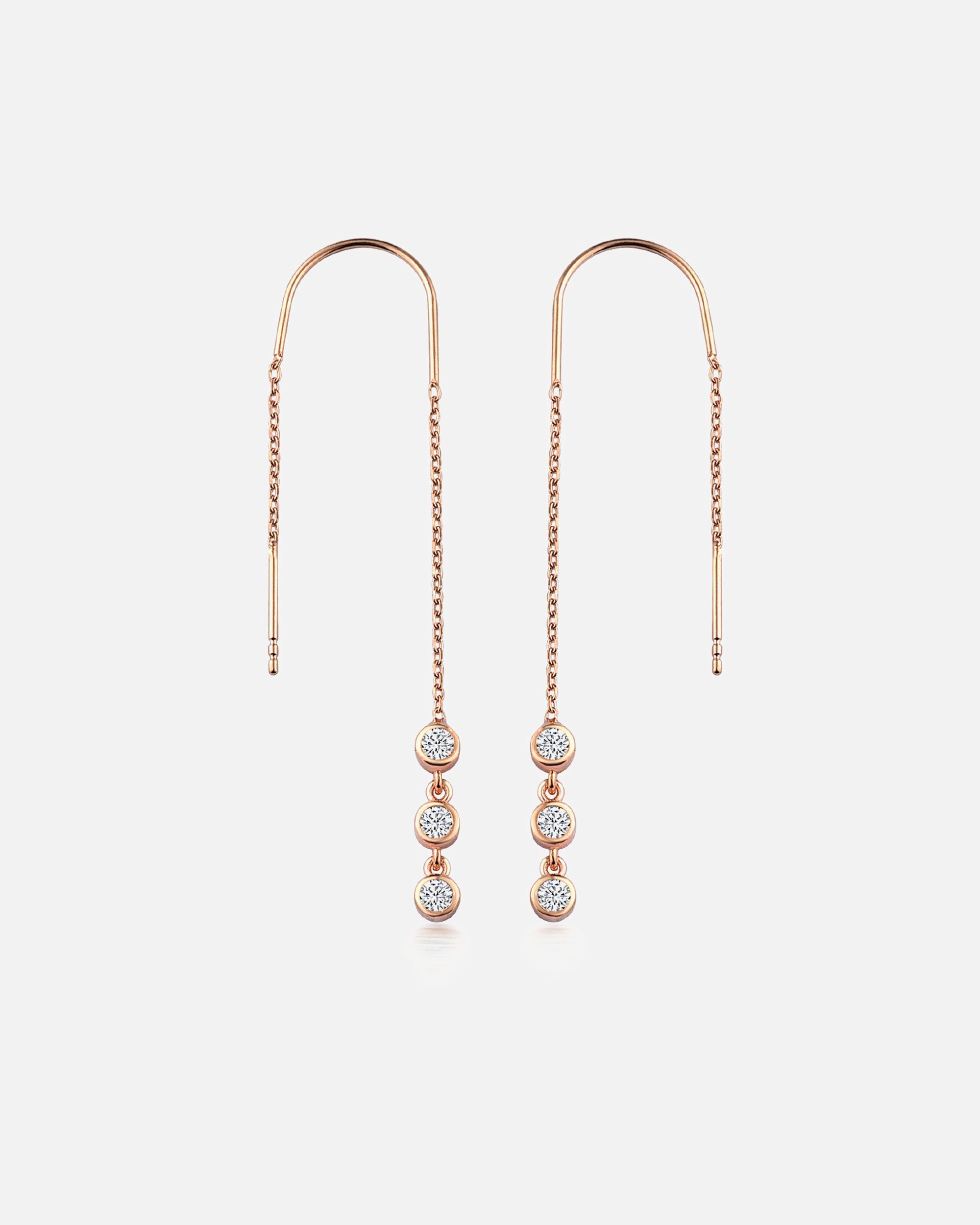 Ohrringe für Weiblich dKeniz Ohrringe 925/- Sterling Silber Zirkonia weiß rot