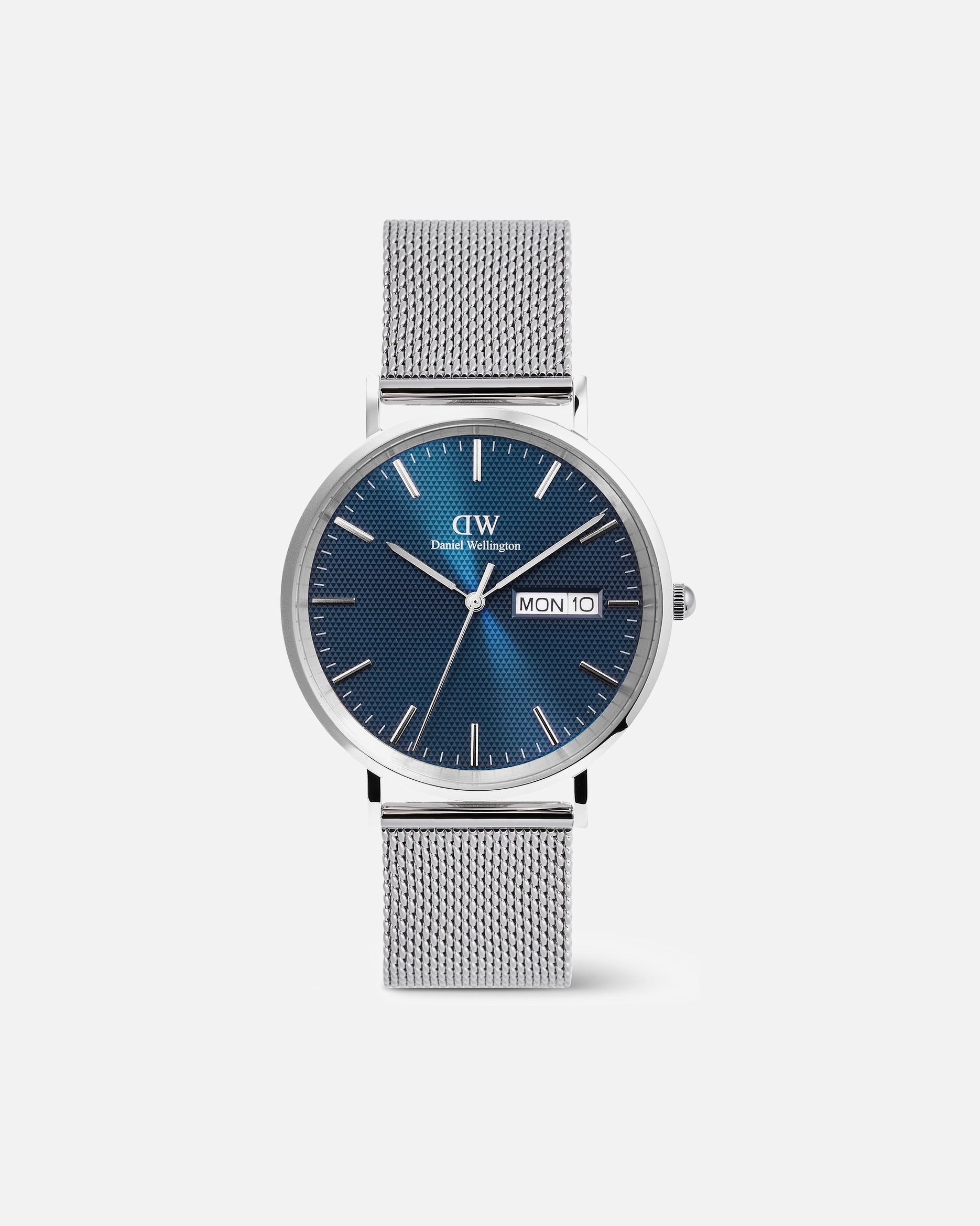 Uhr für Männlich Herrenuhr Edelstahl blau, silber