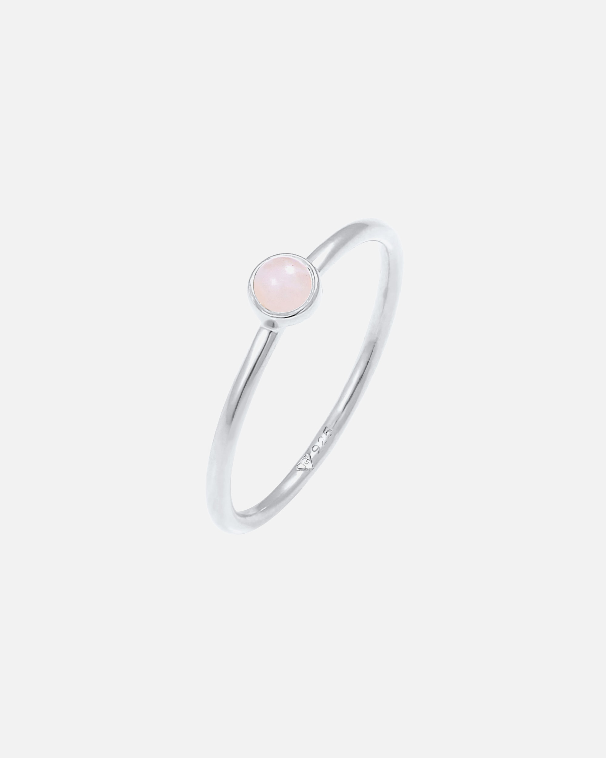 Ring für Weiblich Elli Stapel Pink Opal 925 Silber vergoldet 52