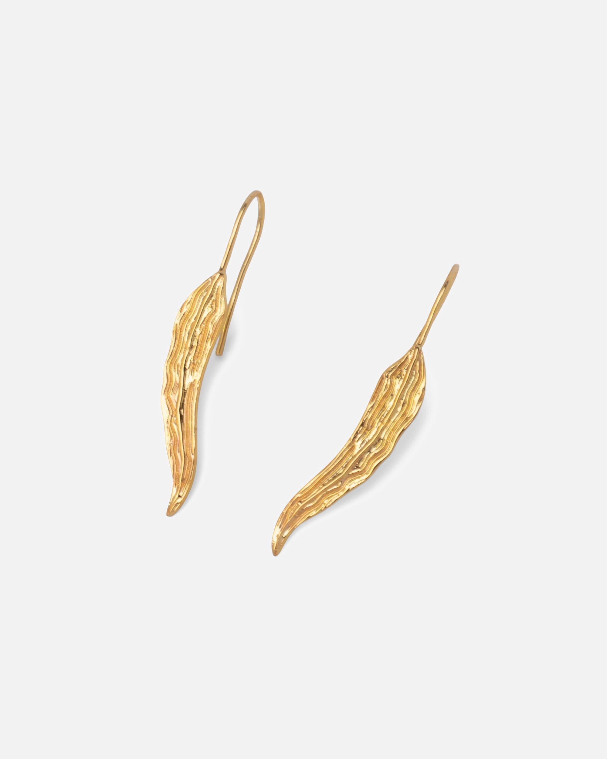 Ohrringe für Weiblich Fleur de Pres Default Brand Line Ohrhänger 925/- Sterling Silber gelb vergoldet