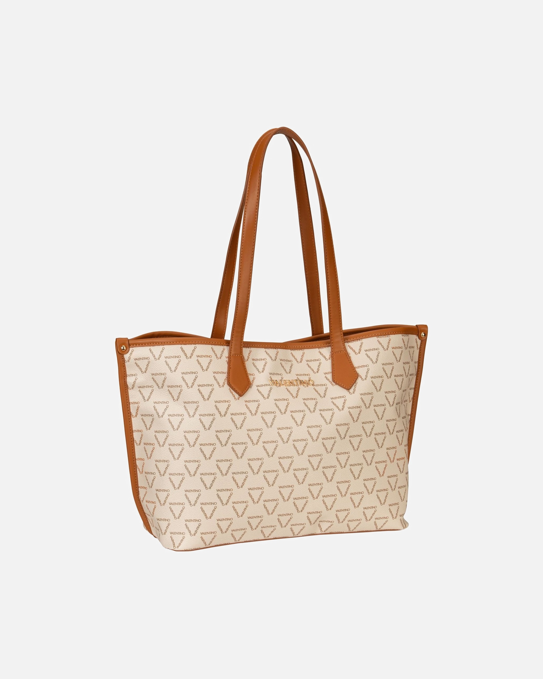 Shopper für Weiblich Valentino by Mario Valentino Shopper Lady RE T02 Bianco/Cuoio