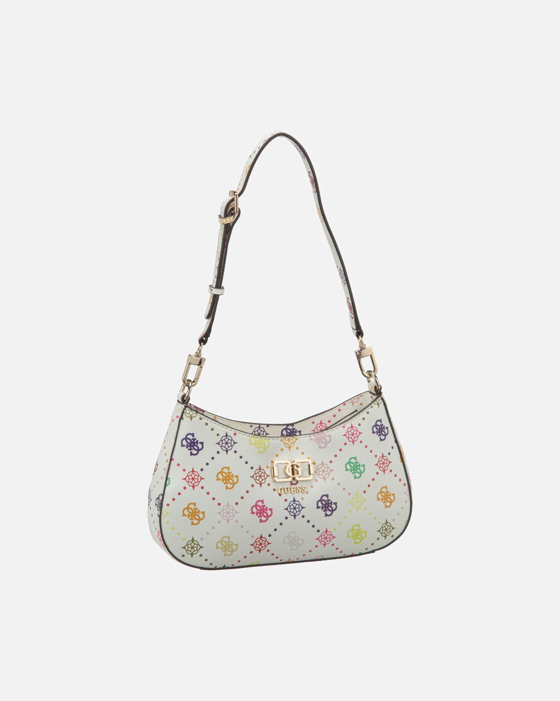 Handtasche für Weiblich GUESS Handtasche Emelie Logo Top Zip Shldr Multi Logo