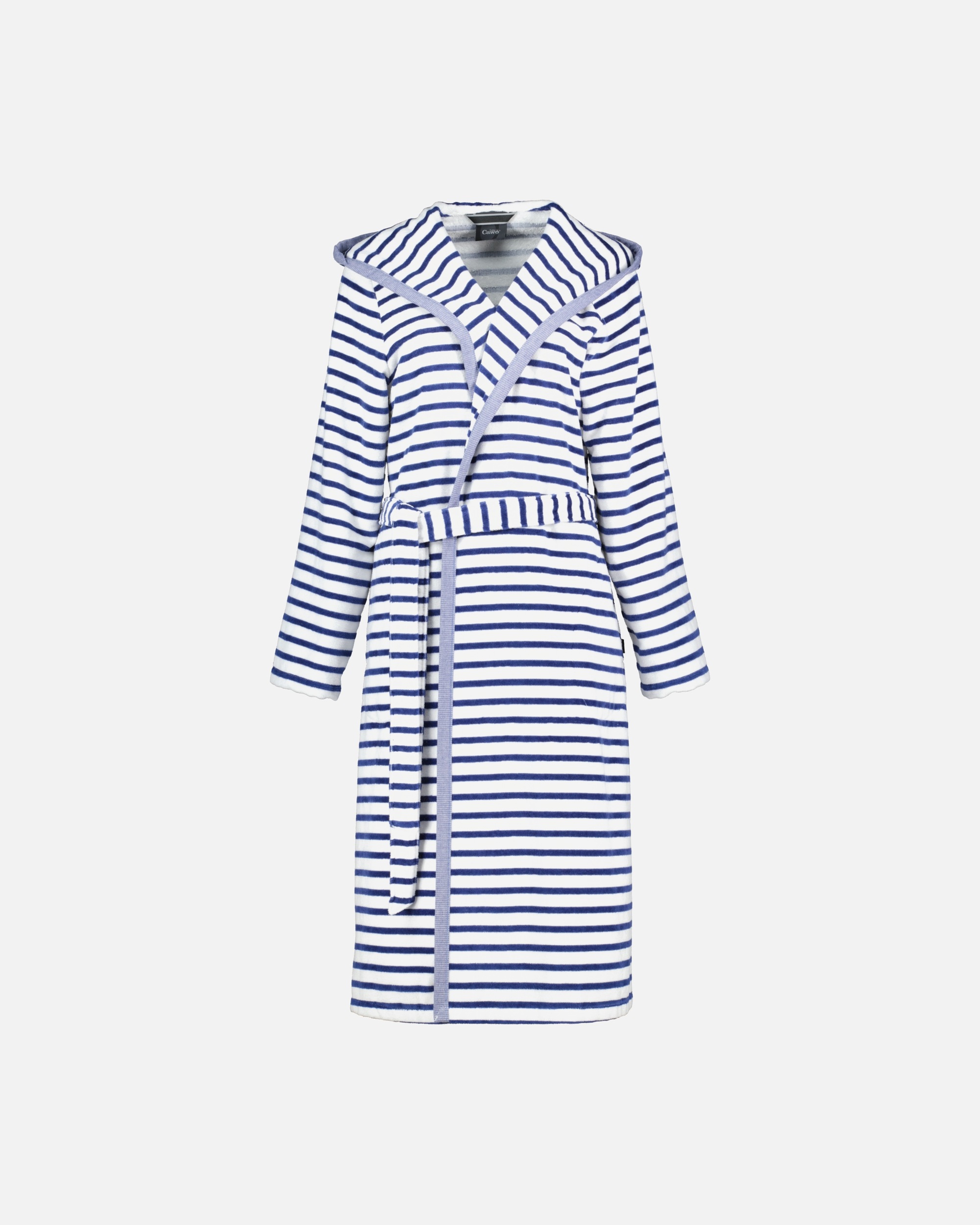 Bademantel für Weiblich Cawö Cawö Bademäntel Damen Kapuze Breton 6596 navy - 16 L